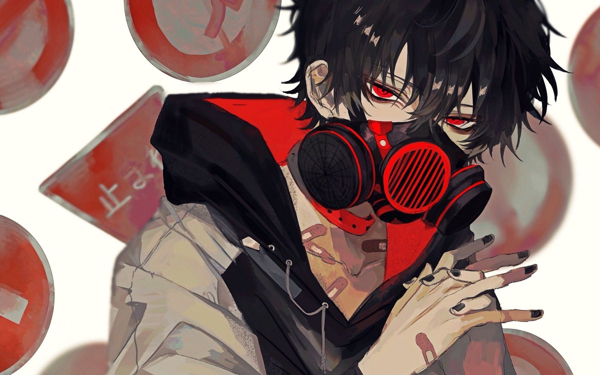 Ragazzo anime maschera a gas rossa, 1920x1200 WUXGA, PC