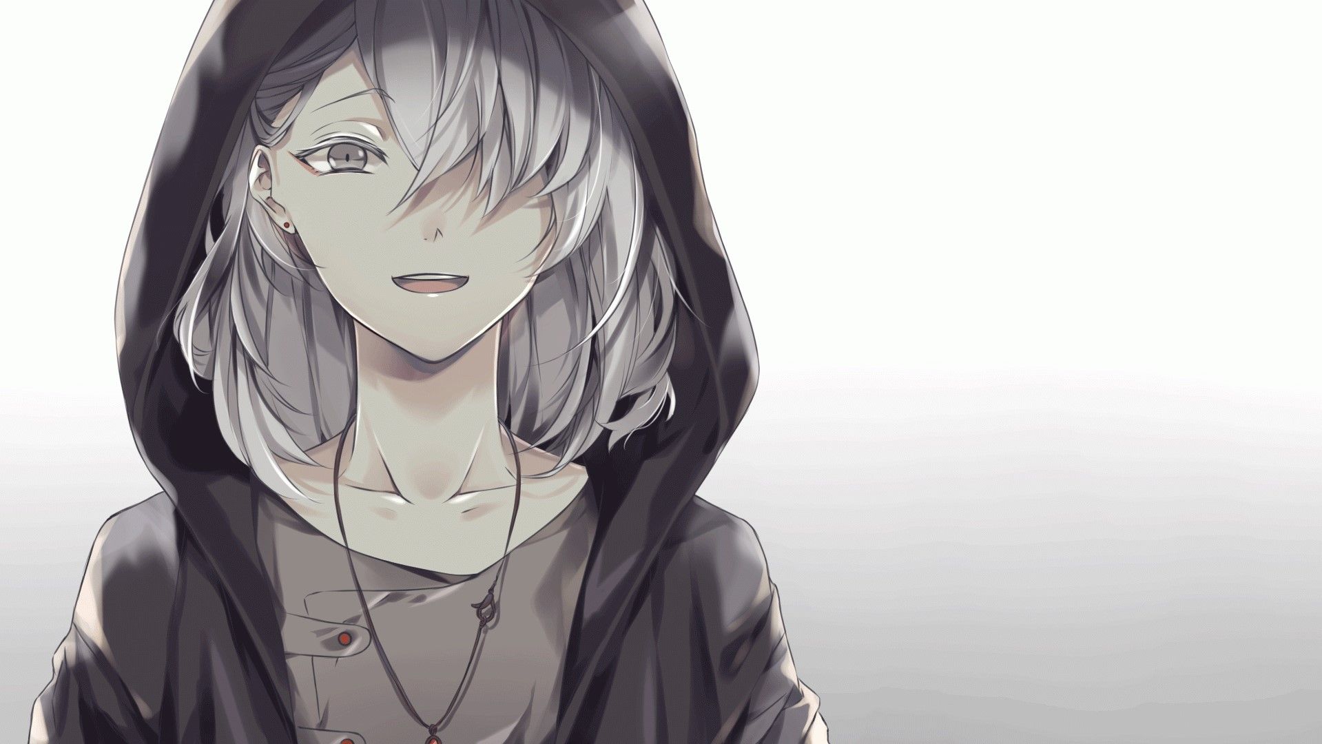 Ragazzo anime con felpa nera, 1919x1080 900p, Desktop