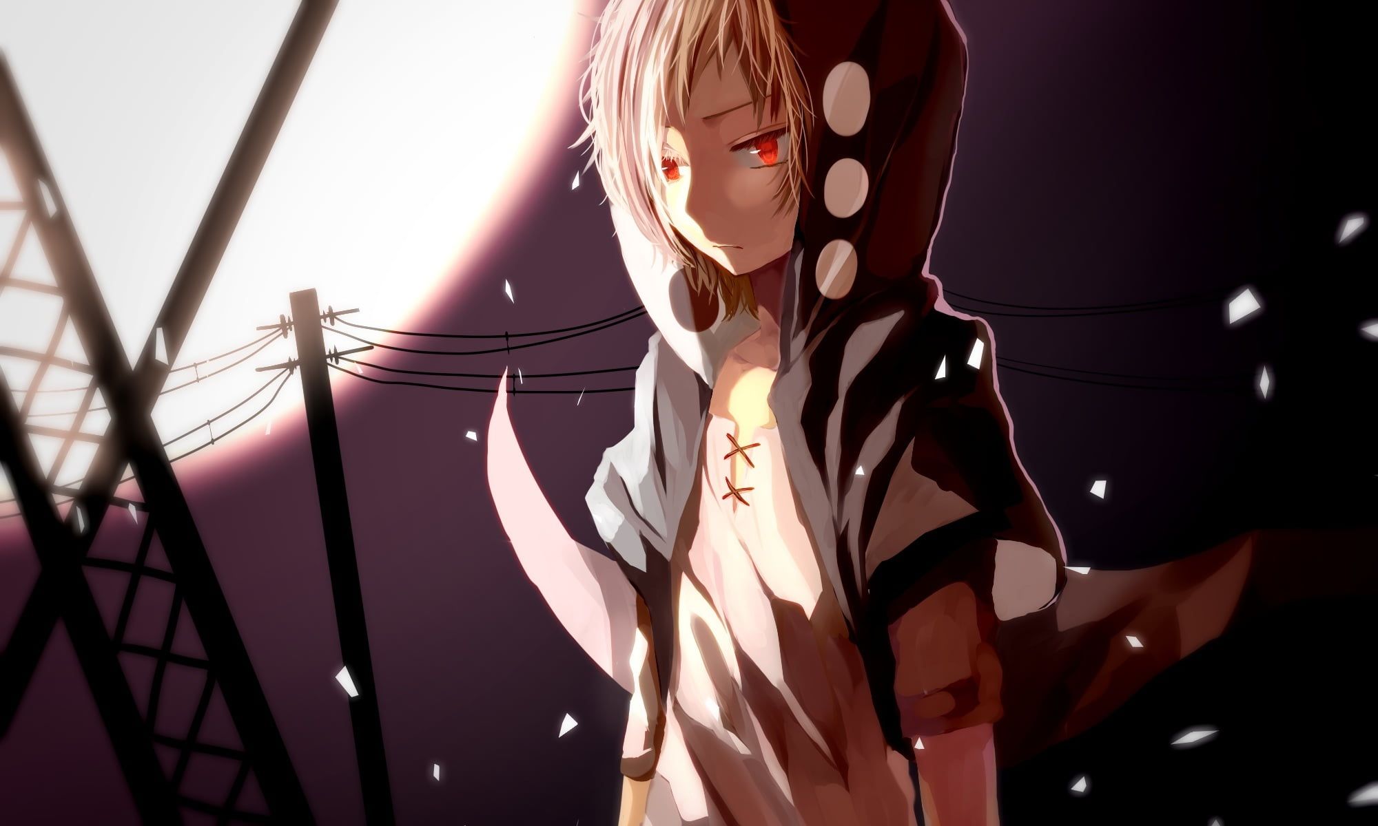Ragazzo anime biondo con felpa, 2000x1200 alta risoluzione, Desktop