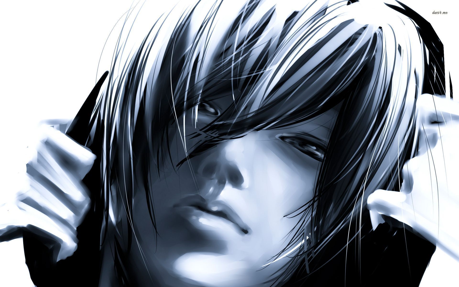 Ragazzo anime capelli neri felpa, 1920x1200 WUXGA, PC
