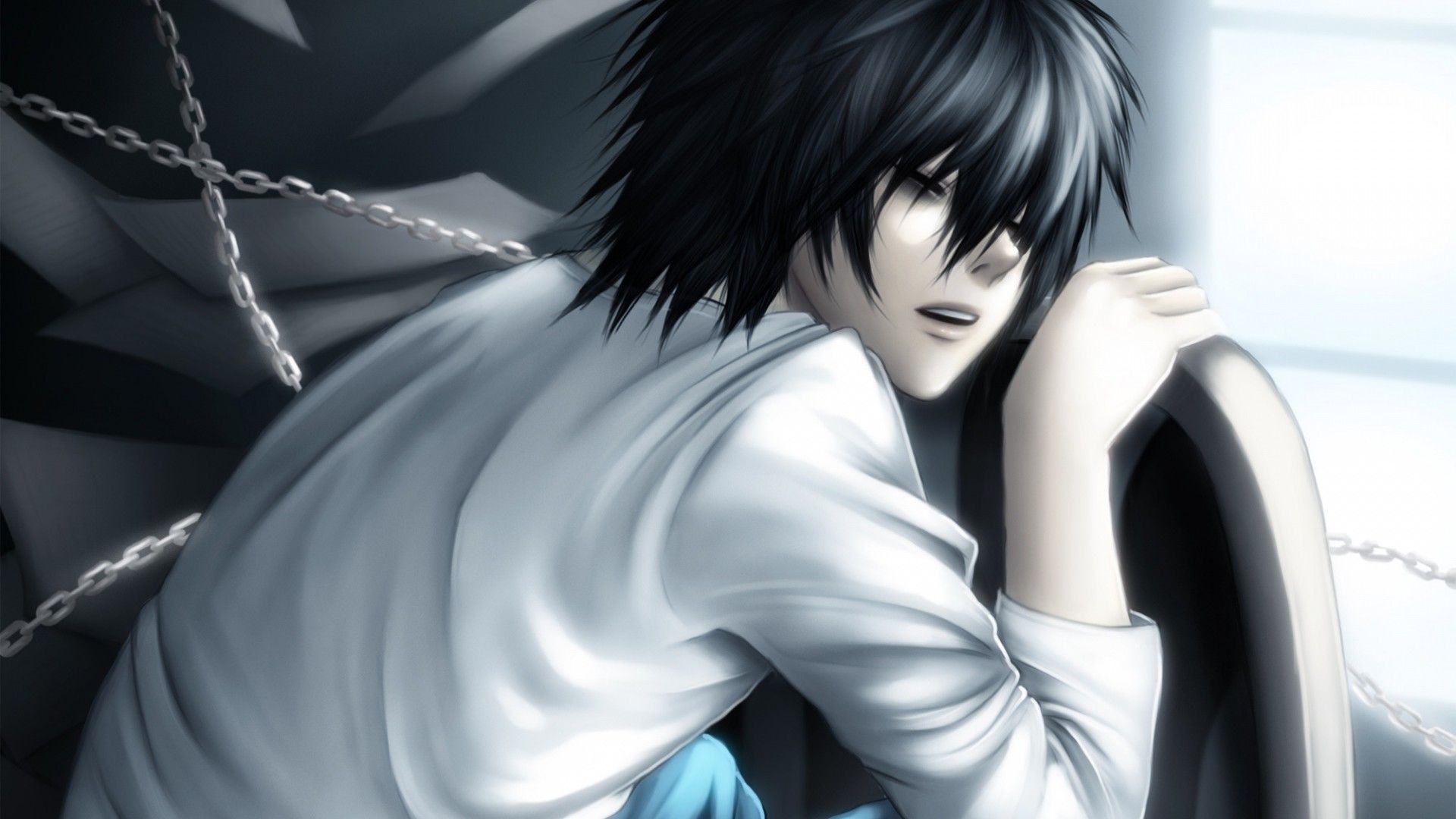 Ragazzo anime capelli neri neve, 1920x1200 Full HD+, Desktop