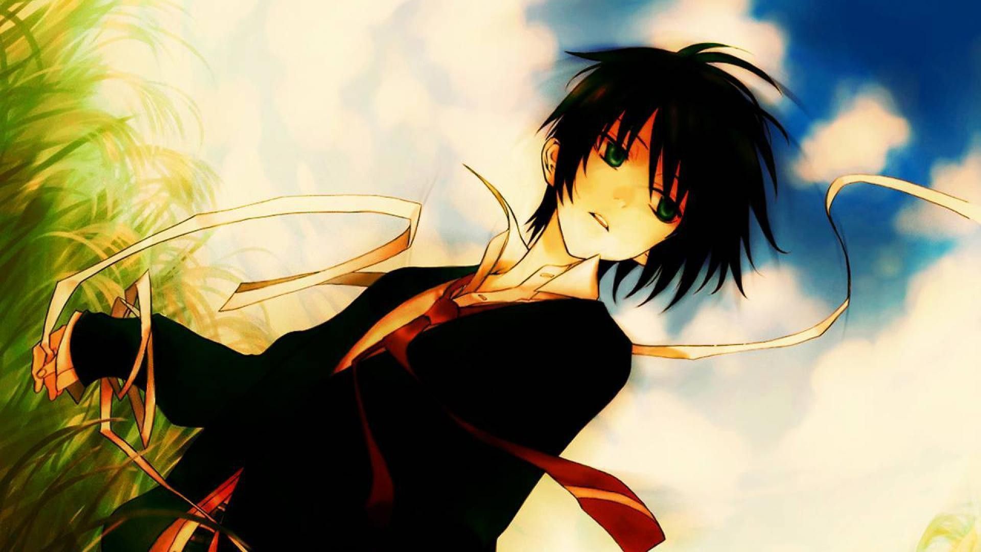 Ragazzo anime insanguinato felpa rossa, 2560x1440 1440p, Desktop
