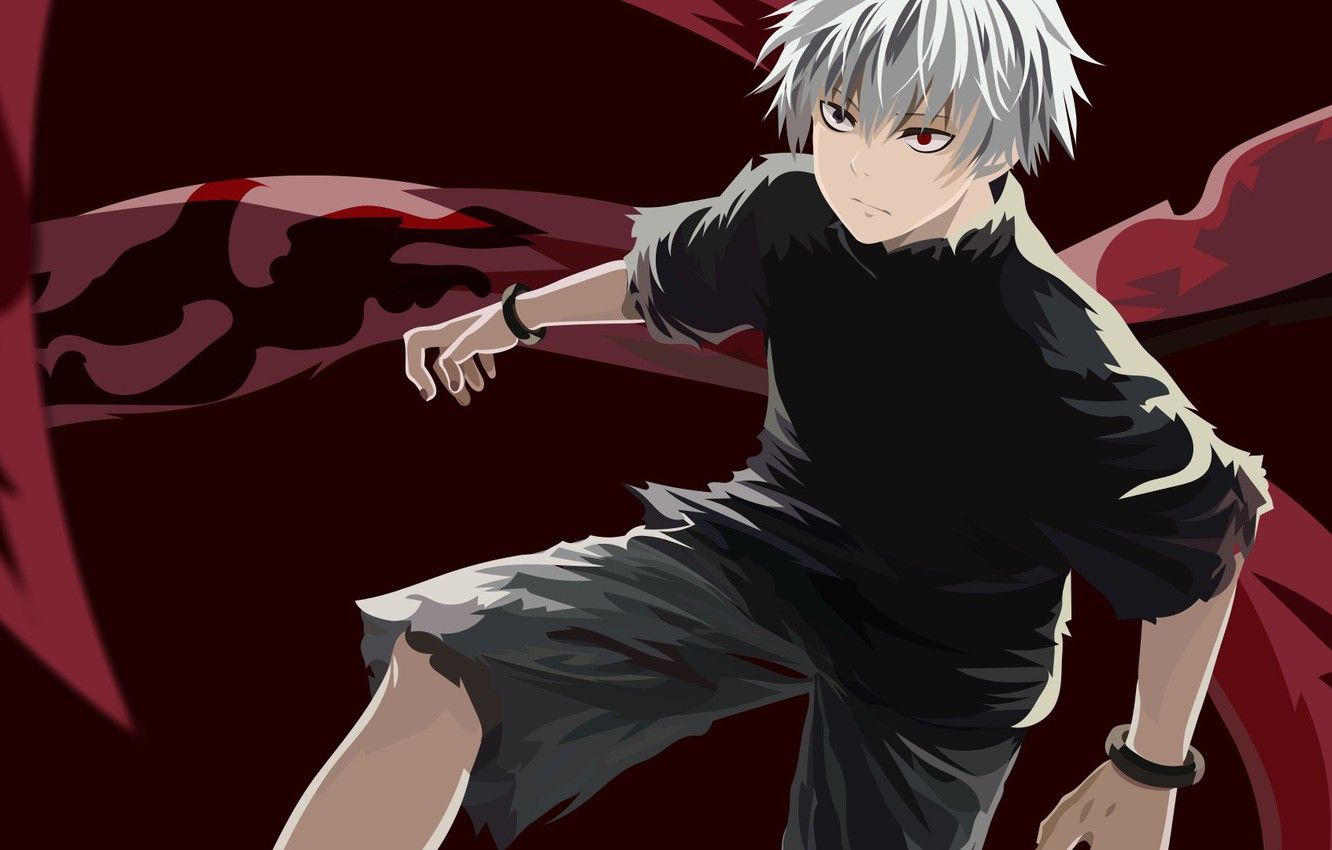 Ragazzo anime capelli bianchi felpa nera, 1332x850 720p, Laptop