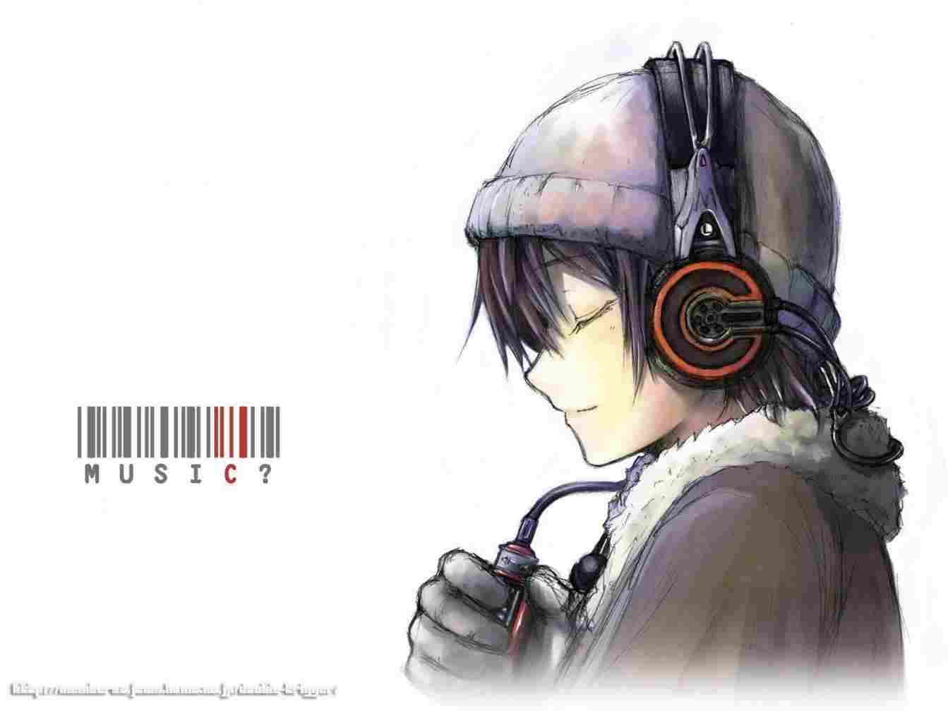 Ragazzo anime cuffie felpa, 1343x1007 HD, HP Laptop