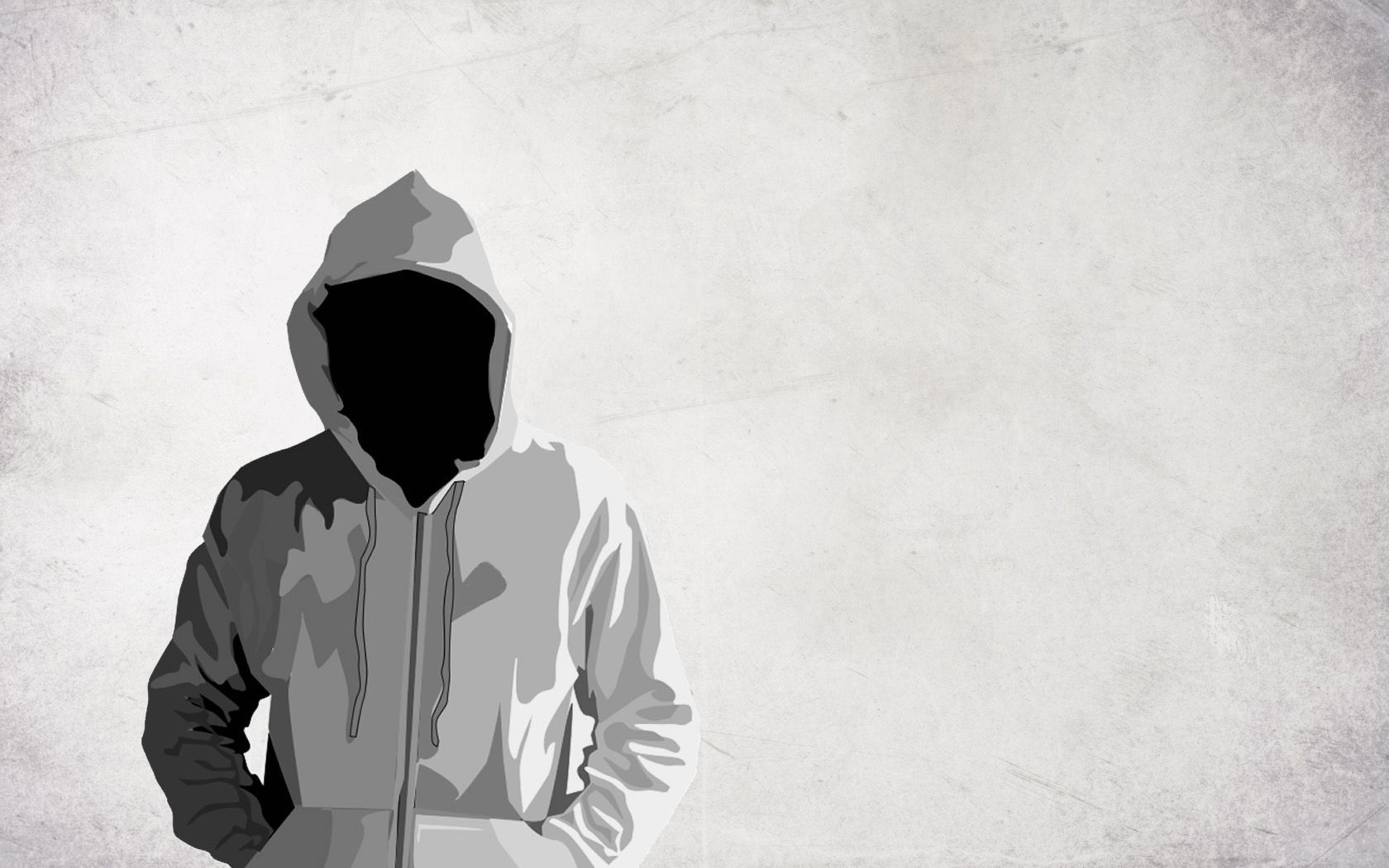 Ragazzo con felpa con cappuccio, silhouette, 1680x1050 HD, Desktop