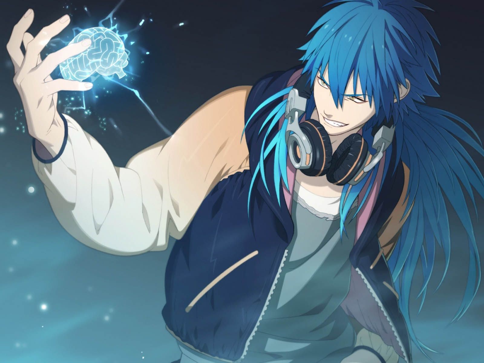 Ragazzo anime capelli blu felpa, 1600x1200 900p, MacBook Air