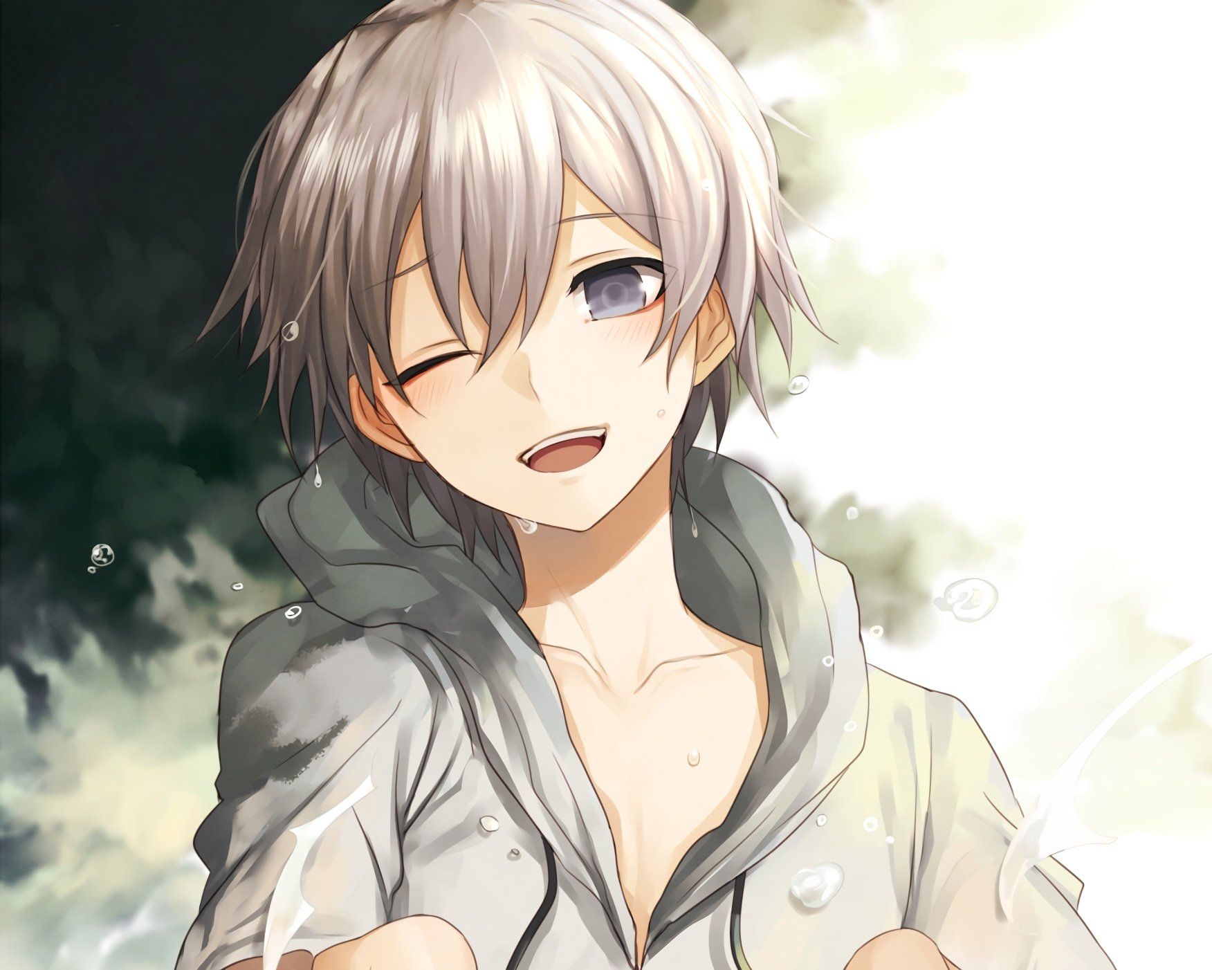 Ragazzo anime capelli grigi felpa, 1752x1402 900p, Desktop