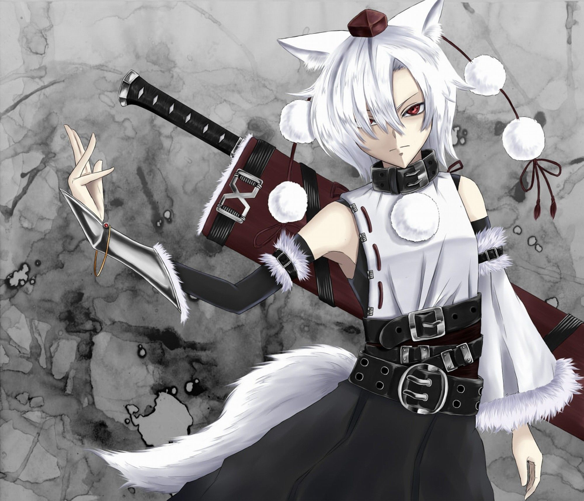 Ragazzo lupo anime con katana, 2000x1718 Hi-Res, Desktop