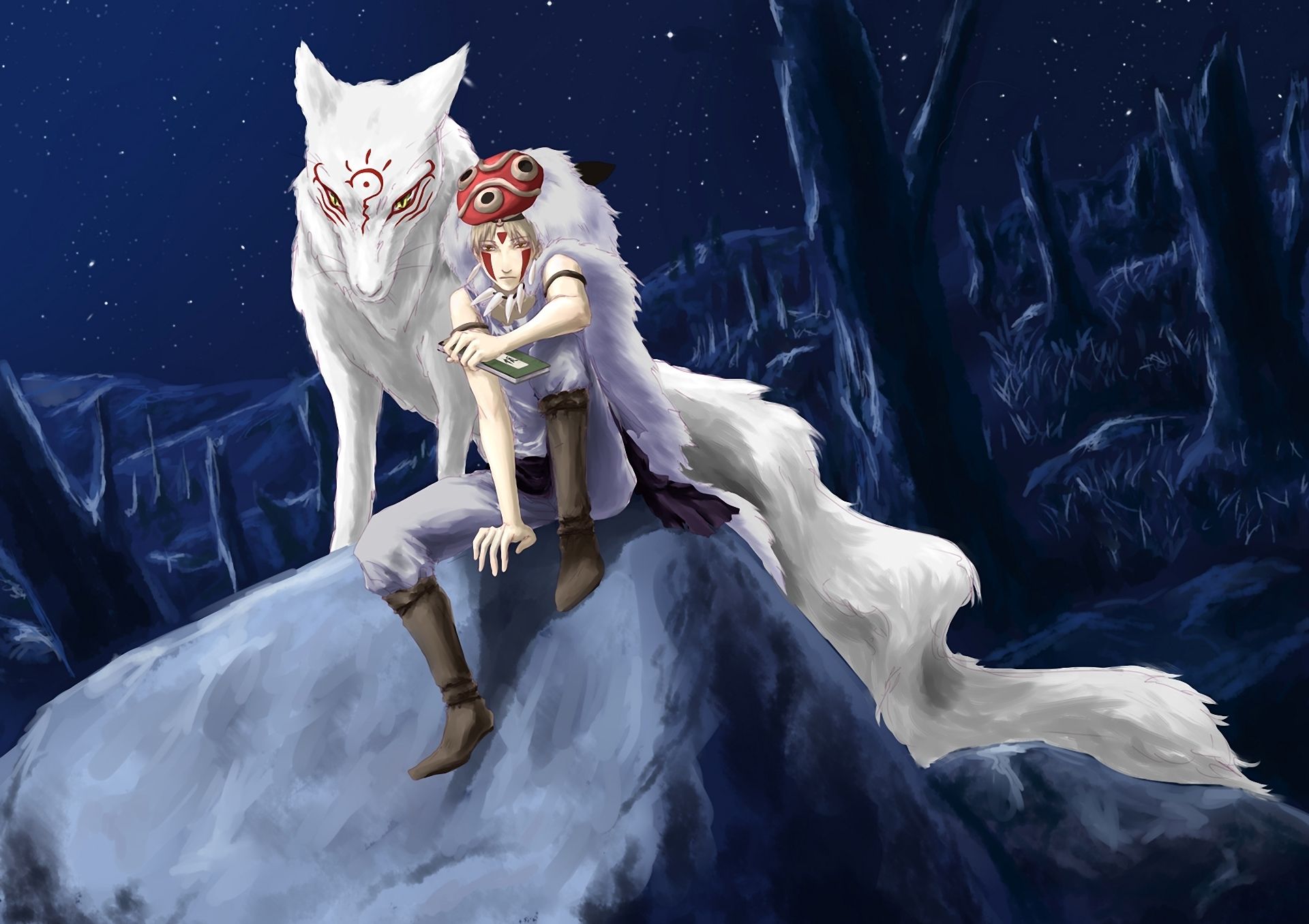 San Principessa Mononoke lupo, 1920x1356 WUXGA, Desktop