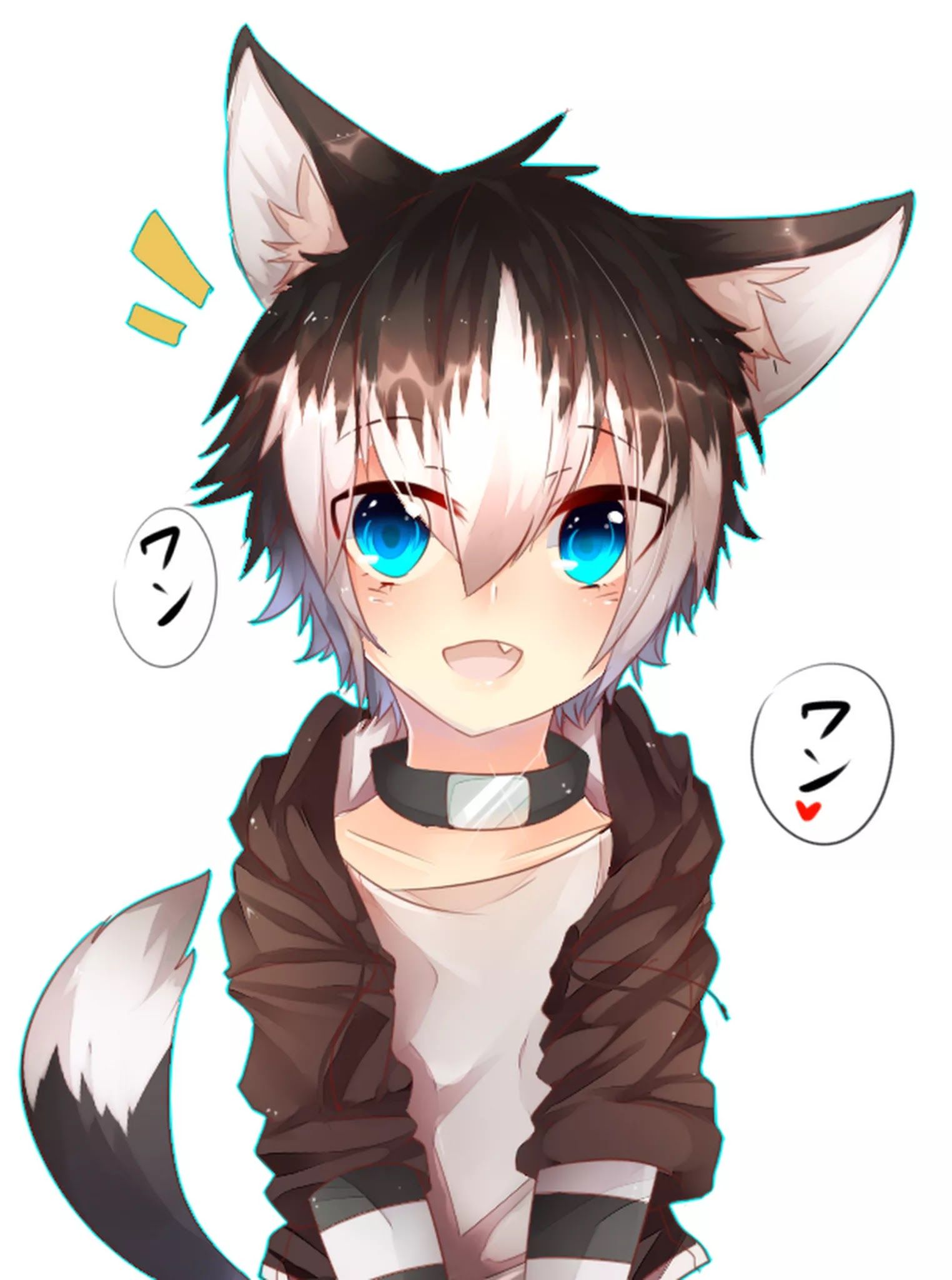 Ragazzo lupo anime capelli castani, 1524x2048 Full HD Verticale, iPhone