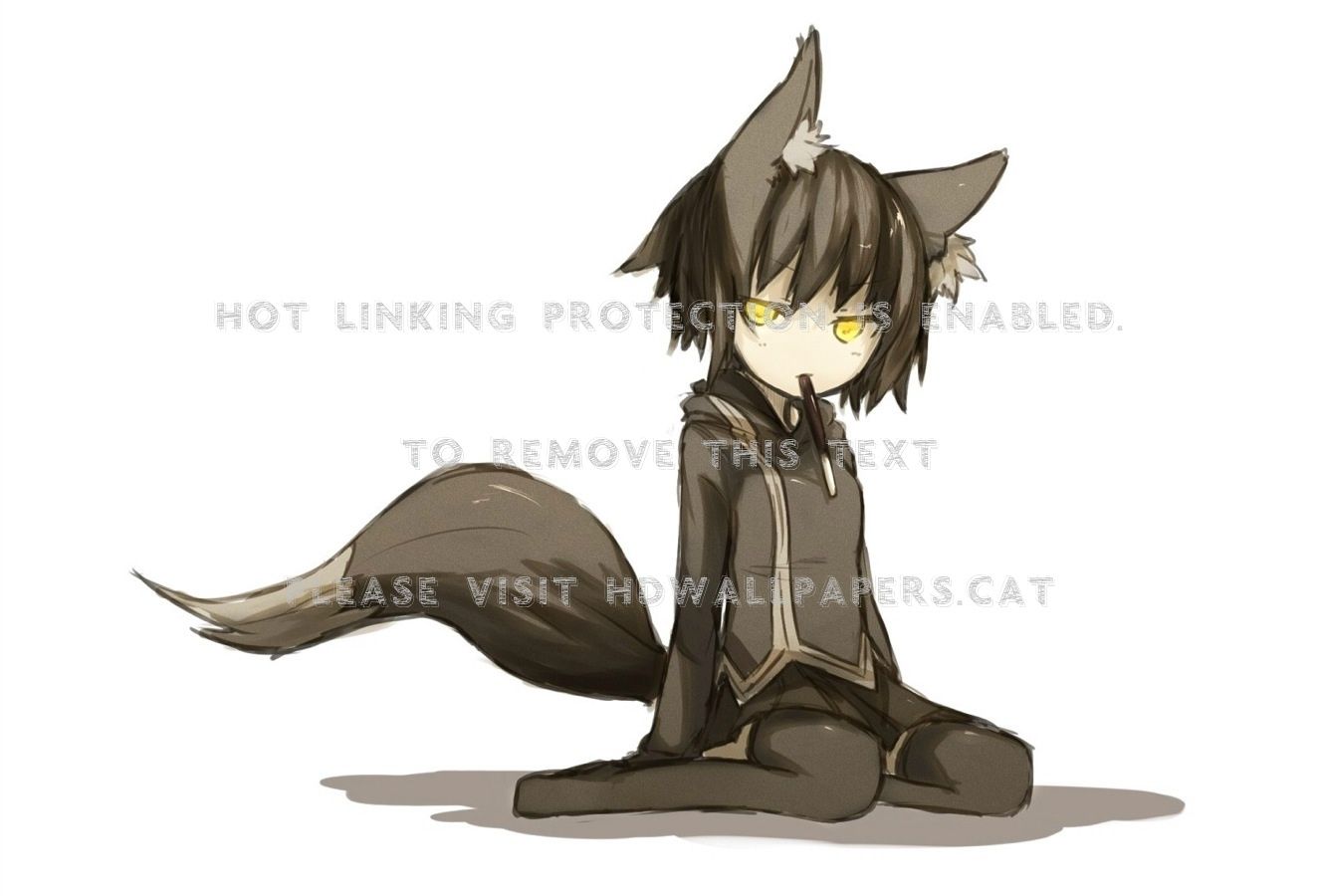 Chibi ragazza lupo kawaii, 1024x768 HD, PC