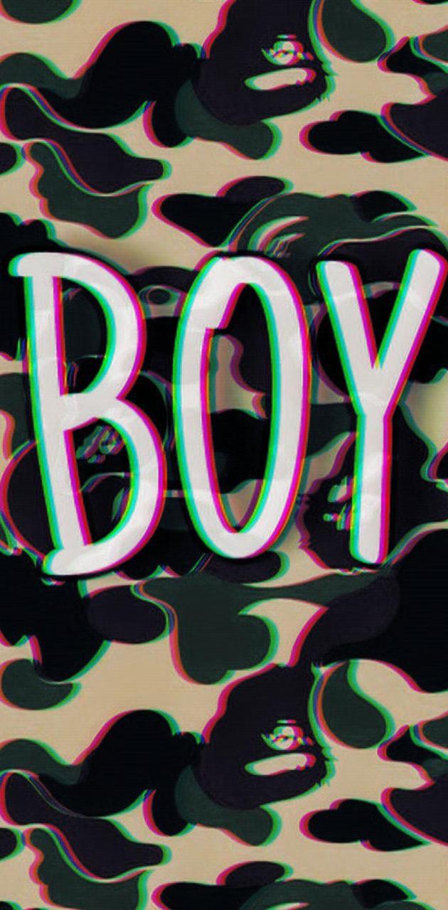 Scritta BOY su camouflage, 630x1280 Verticale, POCO