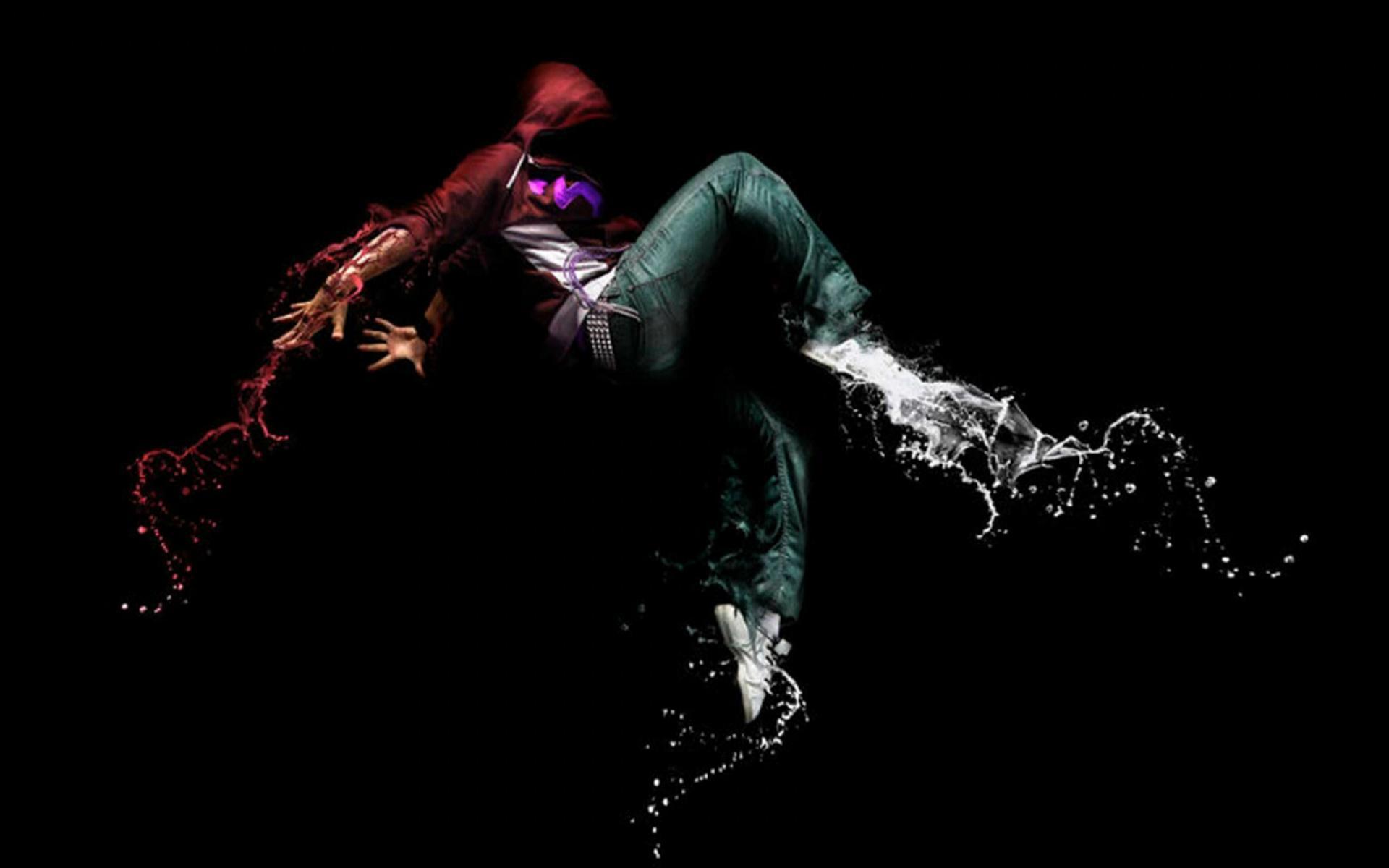 Danzatore particelle rosso verde, 1920x1200 WUXGA, Desktop