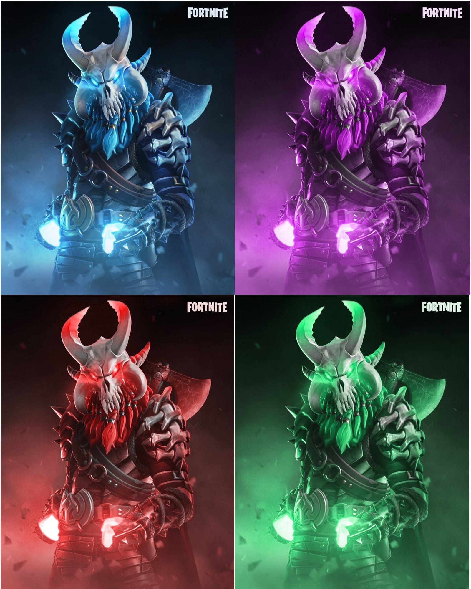 Ragnarok Fortnite skin quattro colori, 1600x2000 Verticale, Mobile