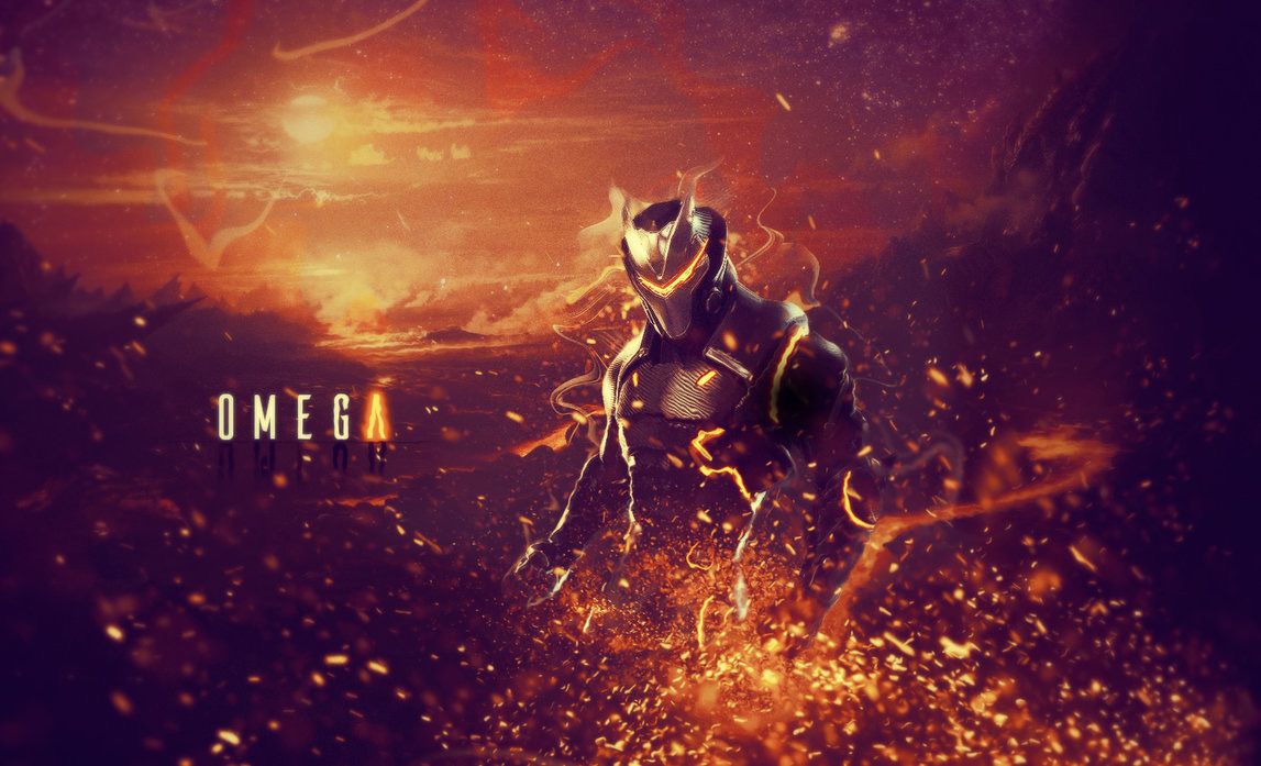 Personaggio Omega Fortnite fiamme, Epic Games, 1147x697 HD, Laptop