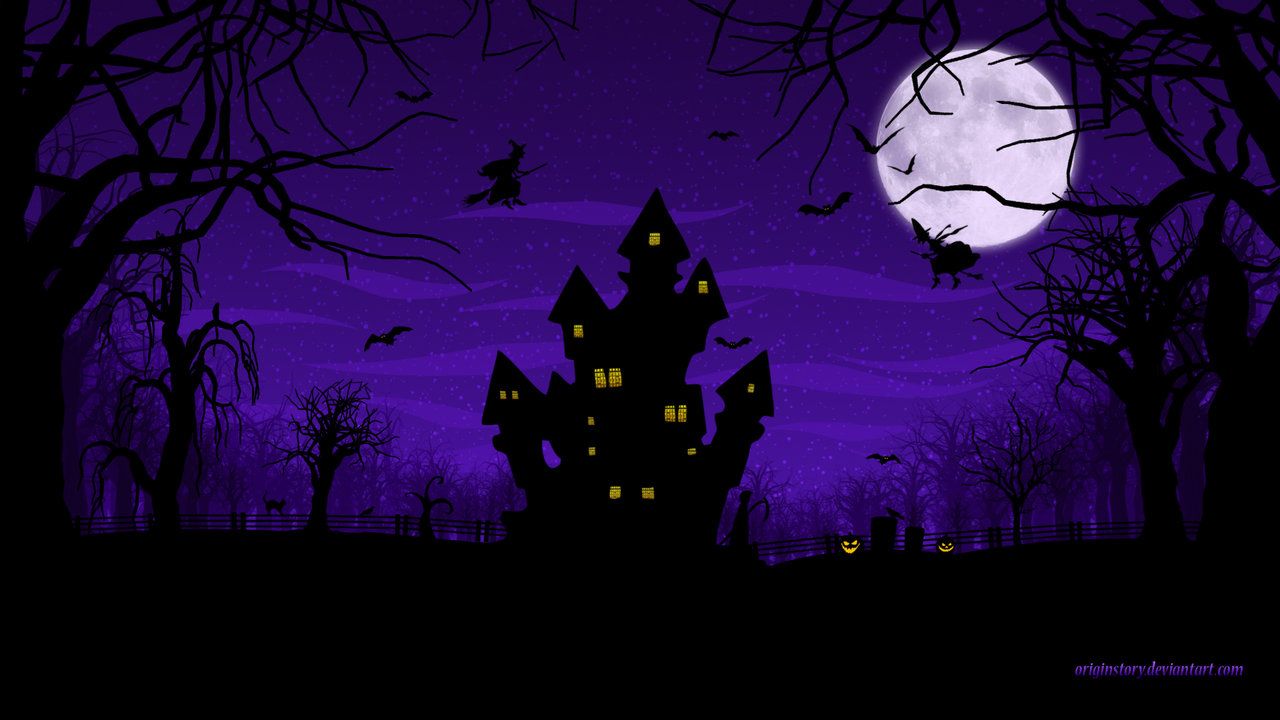 Vortici e pipistrelli Halloween arancione, 1280x905 HD, Desktop