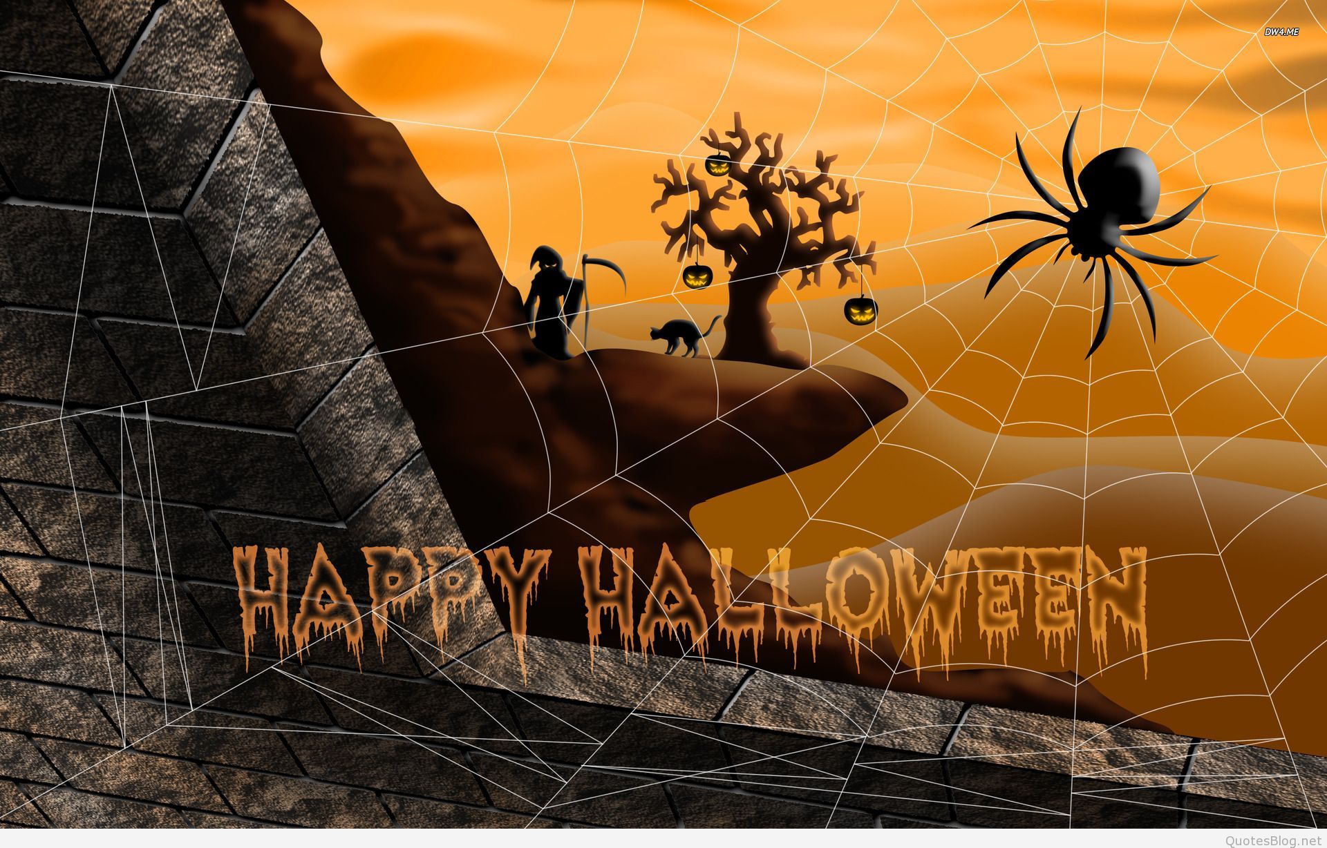 Hello Kitty Halloween arancione, kawaii, 1024x768 HD, PC