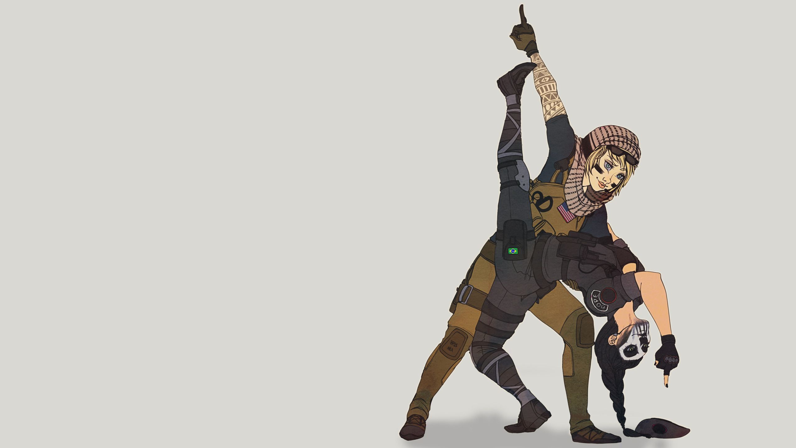 Operatore Rainbow Six stile cartoon, 2560x1440 2K, Desktop