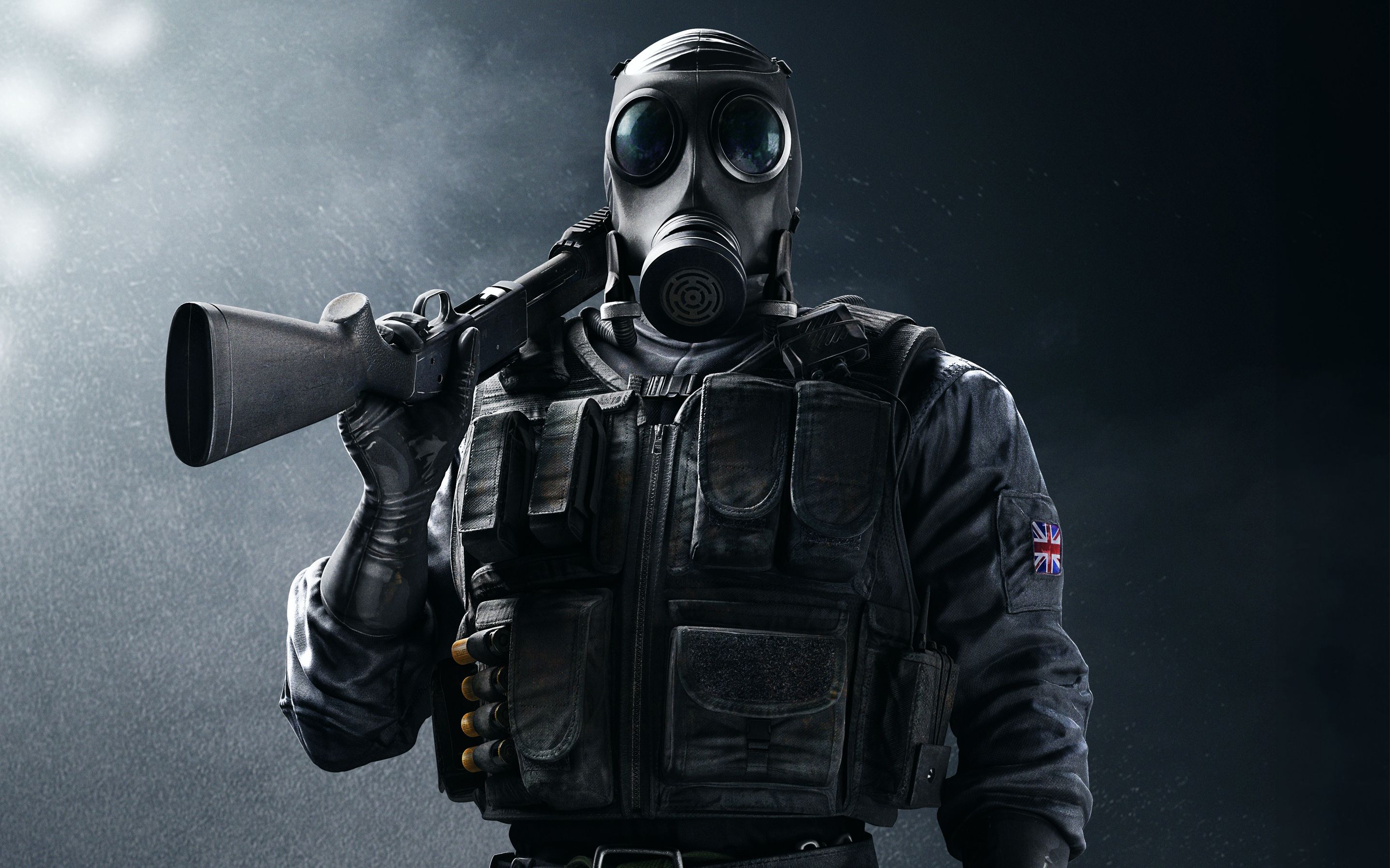 Operatore con maschera antigas, 2880x1800 2K, Desktop