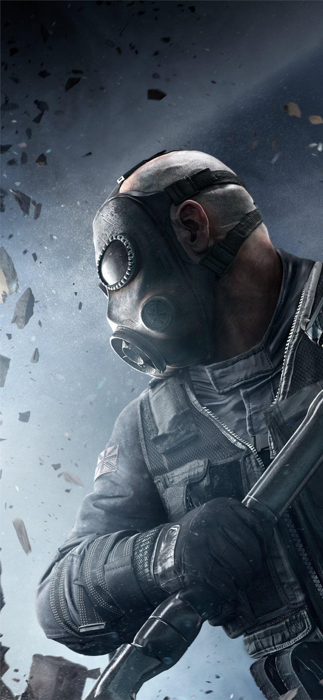 Operatore con maschera antigas Rainbow Six, 1125x2436 Verticale, Telefono