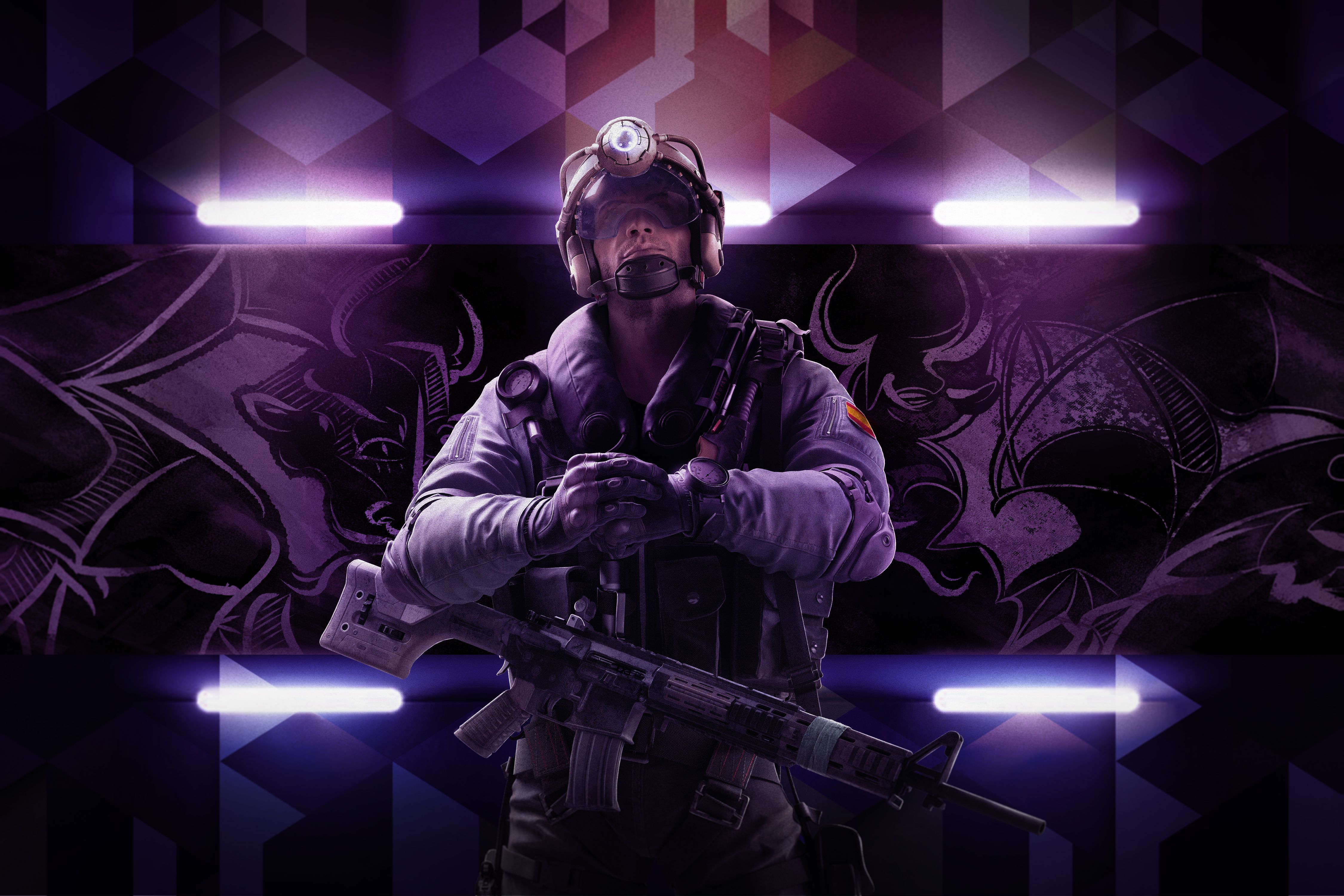 Operatore Rainbow Six Siege armato, 4500x3000 4K Ultra HD, Monitor 4K