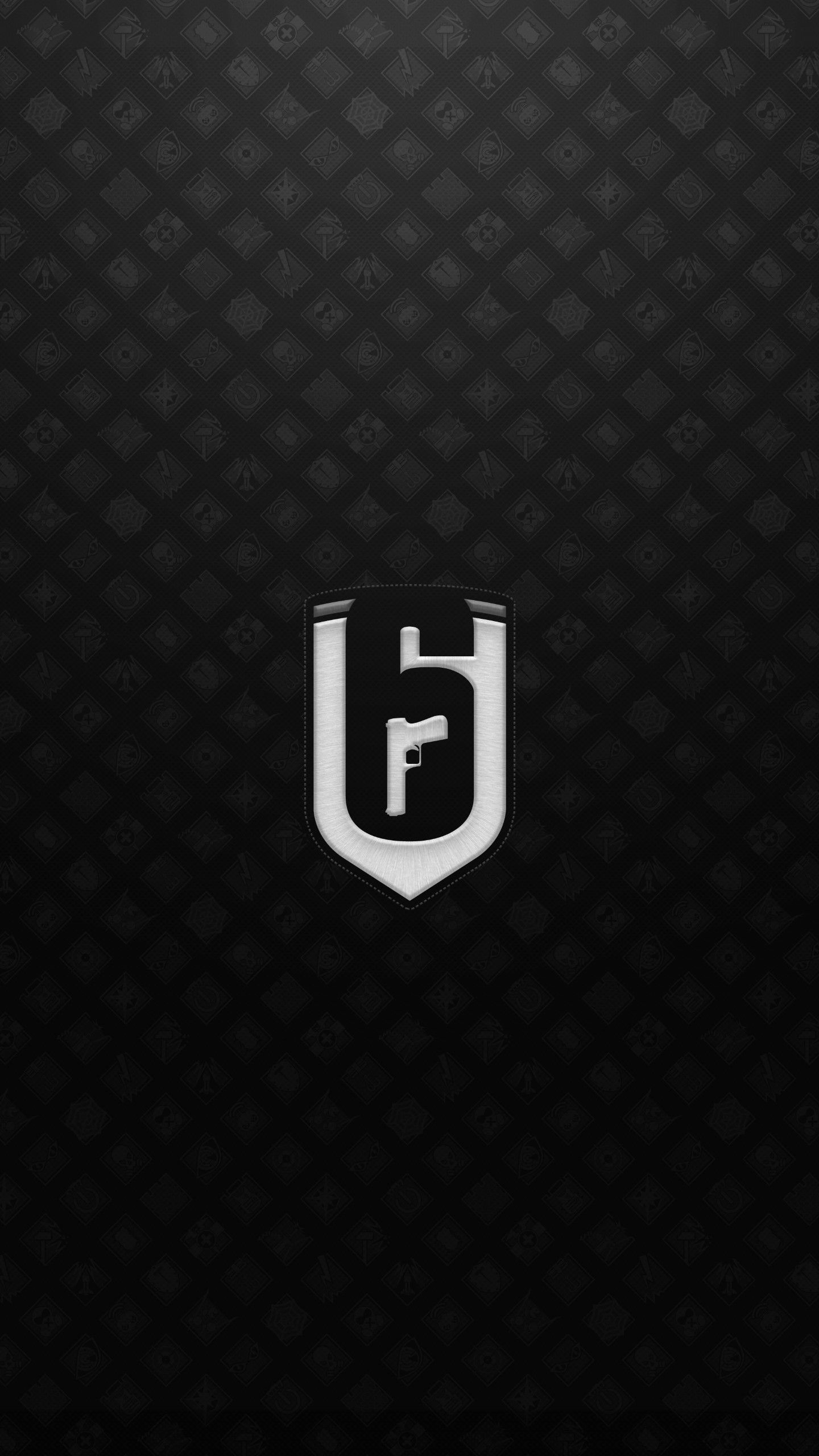 Logo Rainbow Six Siege scudo, sparatutto tattico, 1440x2560 Verticale, Mobile