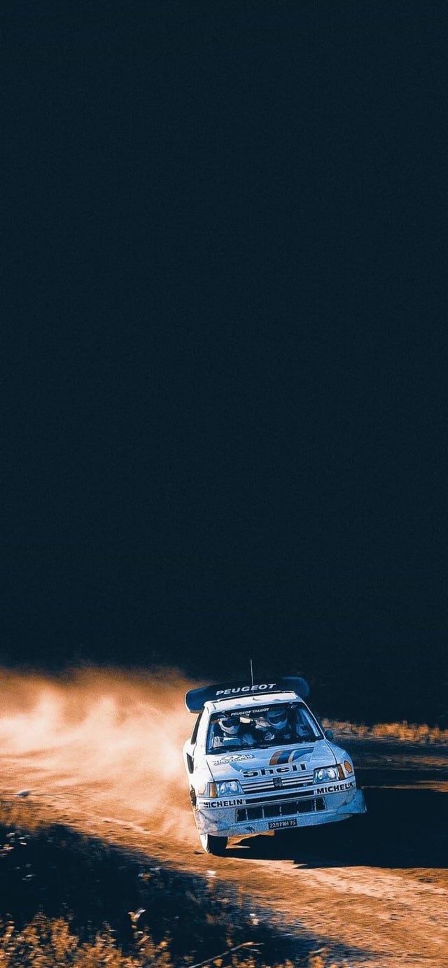 Auto rally su strada sterrata, 640x1383 Verticale, Mobile