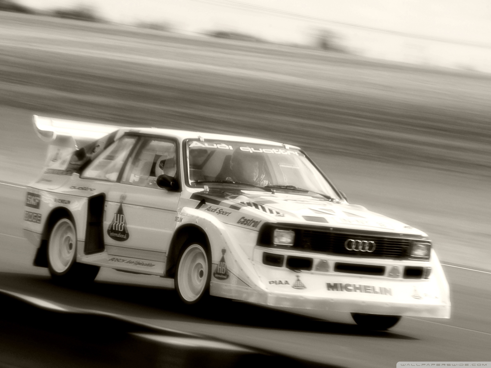 Audi Rally Car bianco/nero, 2048x1536 2K, Desktop