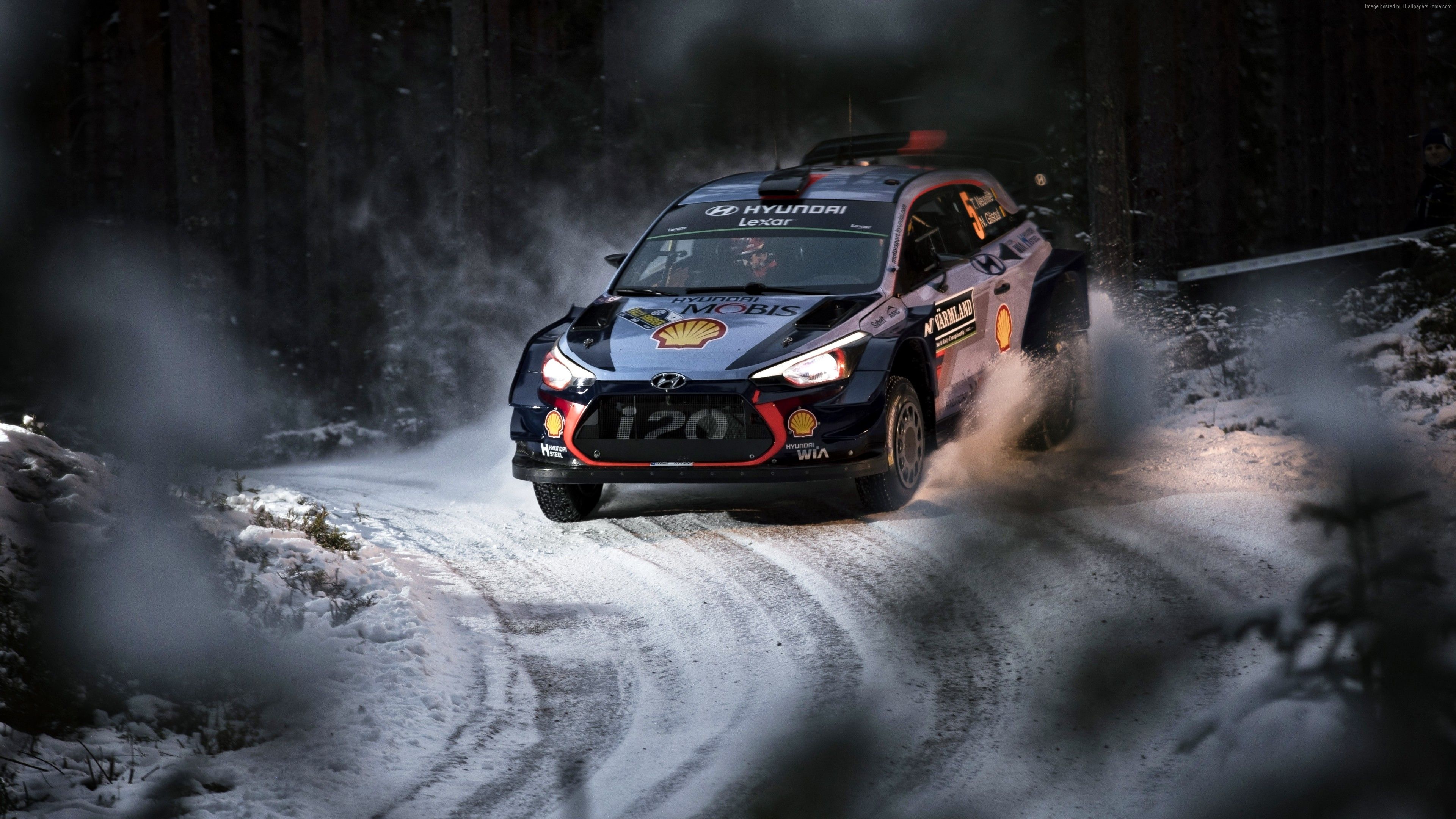 Auto rally Hyundai neve, 3840x2160 Ultra HD, Monitor 4K
