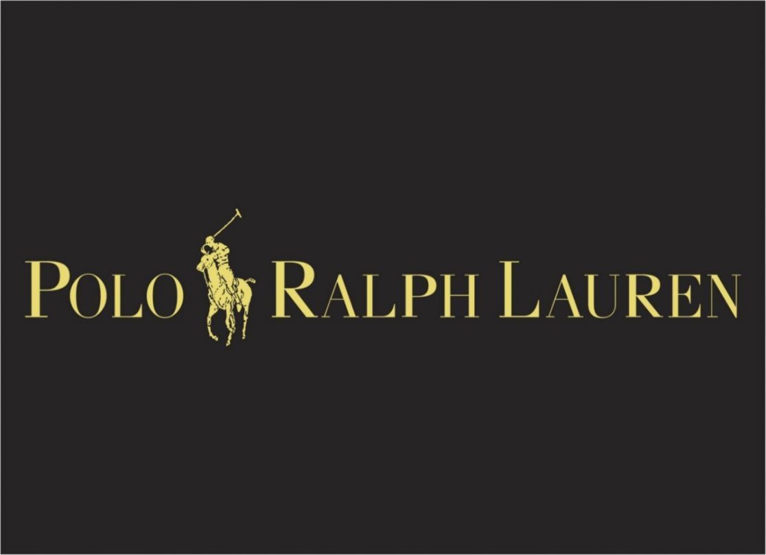 Logo Polo Ralph Lauren dorato su nero, 1116x809 HD, Desktop