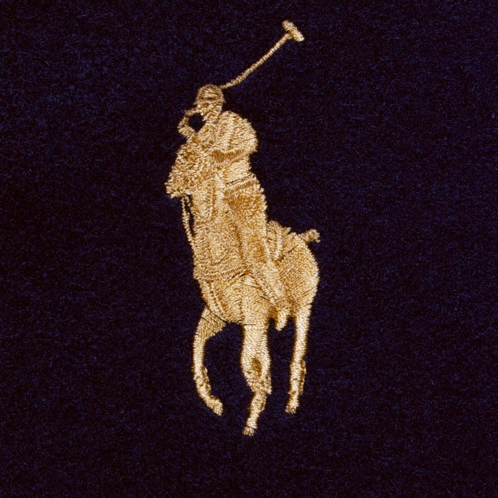 Cavaliere Polo dorato ricamato su nero, 1000x1000 HD, Desktop