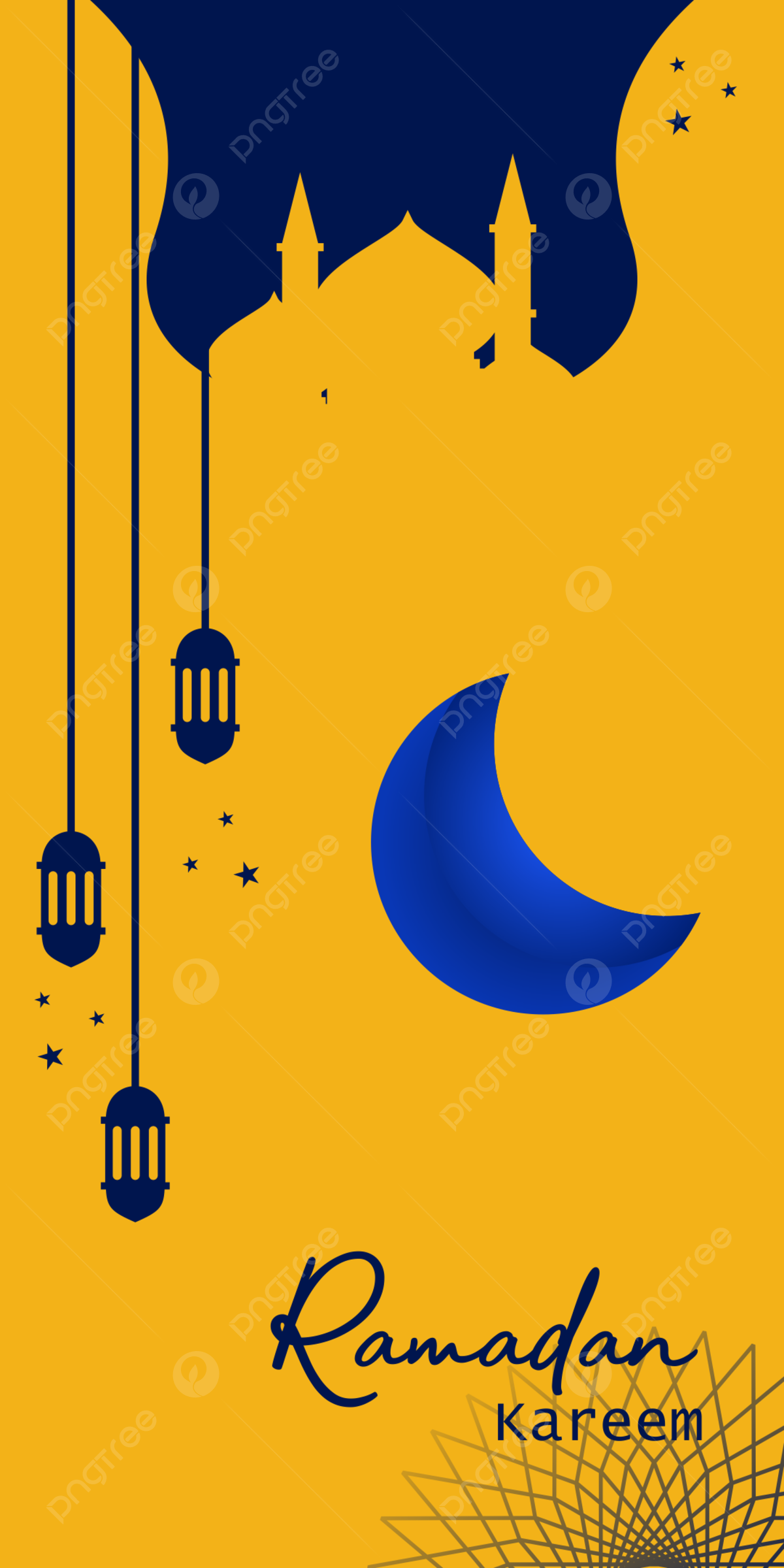 Moschea silhouette e lanterne Ramadan, 1200x2400 Full HD Verticale, iPhone