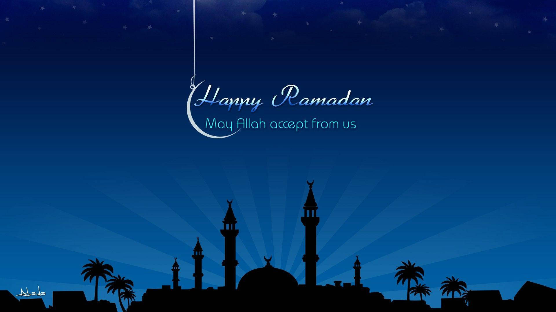 Moschea silhouette luna Ramadan, 1920x1080 Full HD 1080p, PC