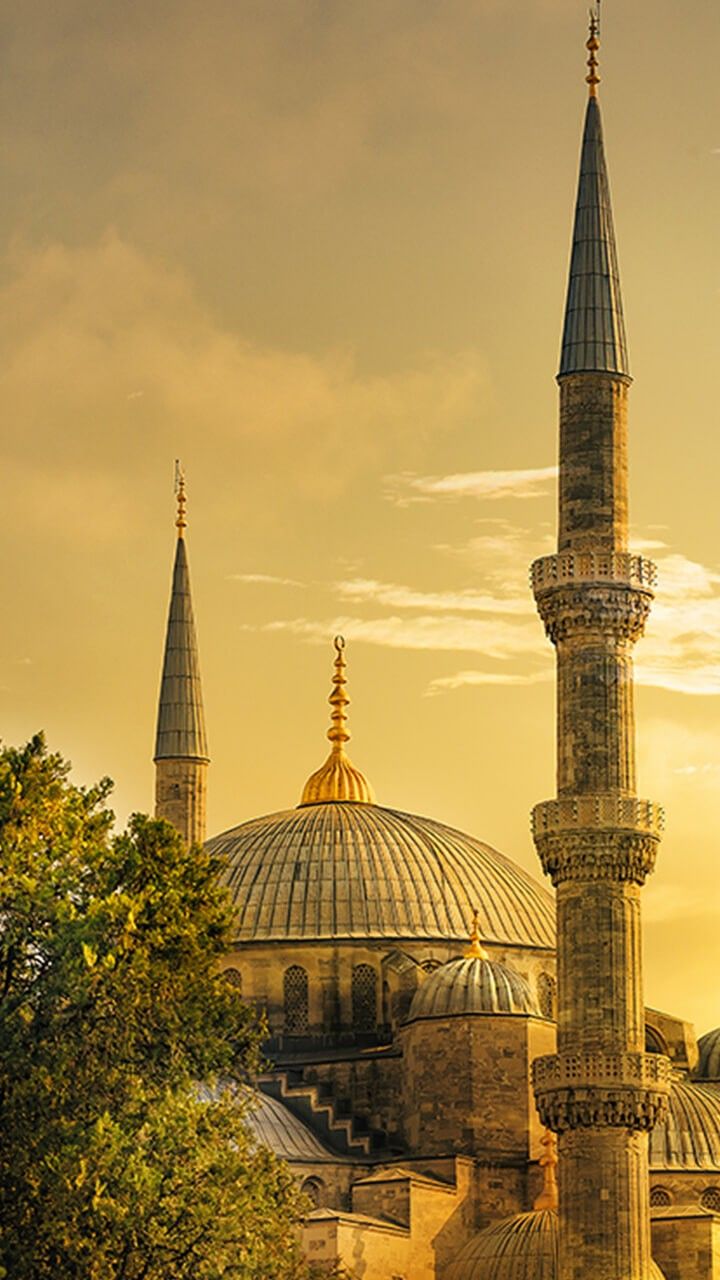 Moschea con minareti al tramonto, 720x1280 Verticale, Xiaomi