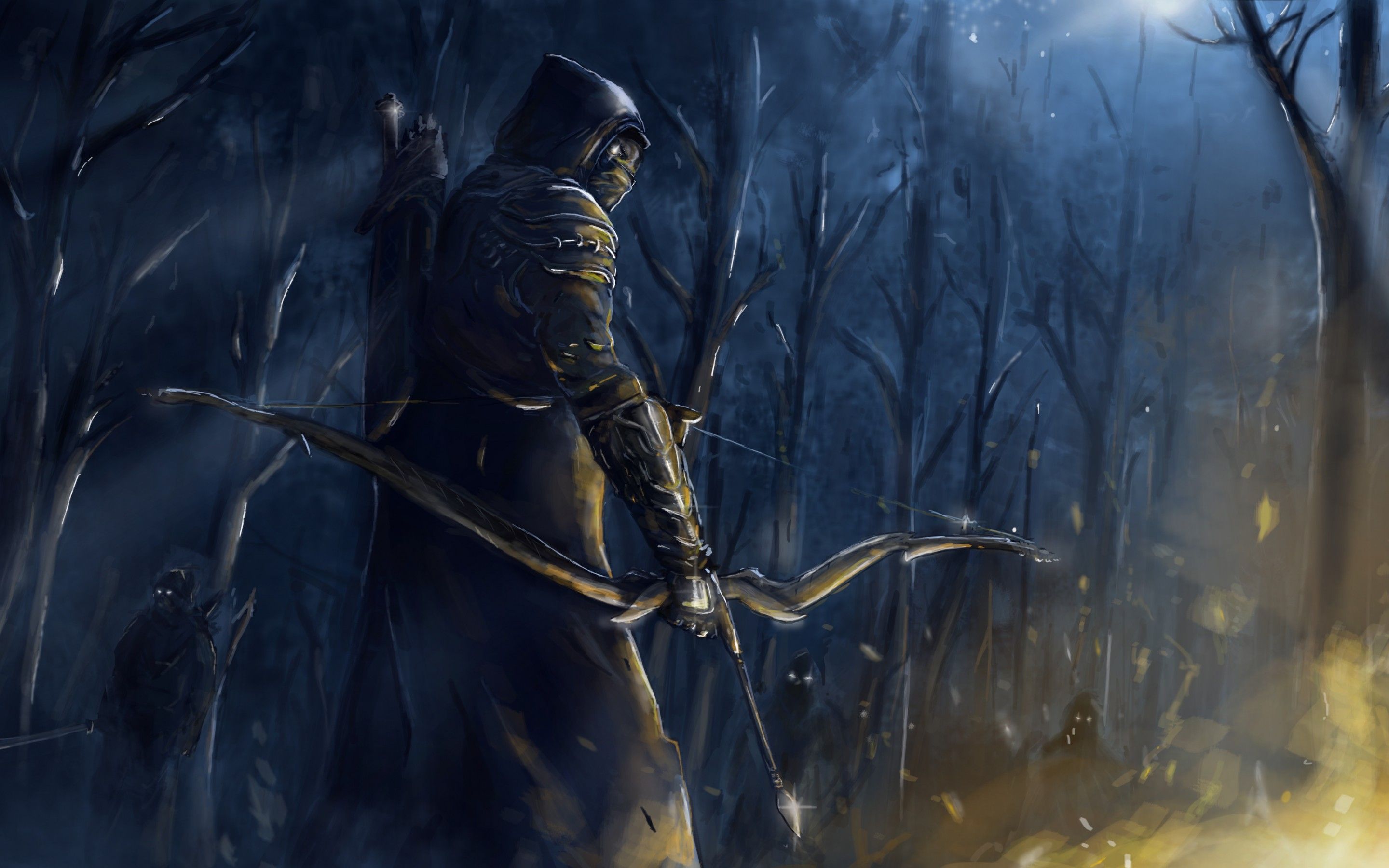 Ranger con arco nella foresta, 2880x1800 WQXGA, Desktop