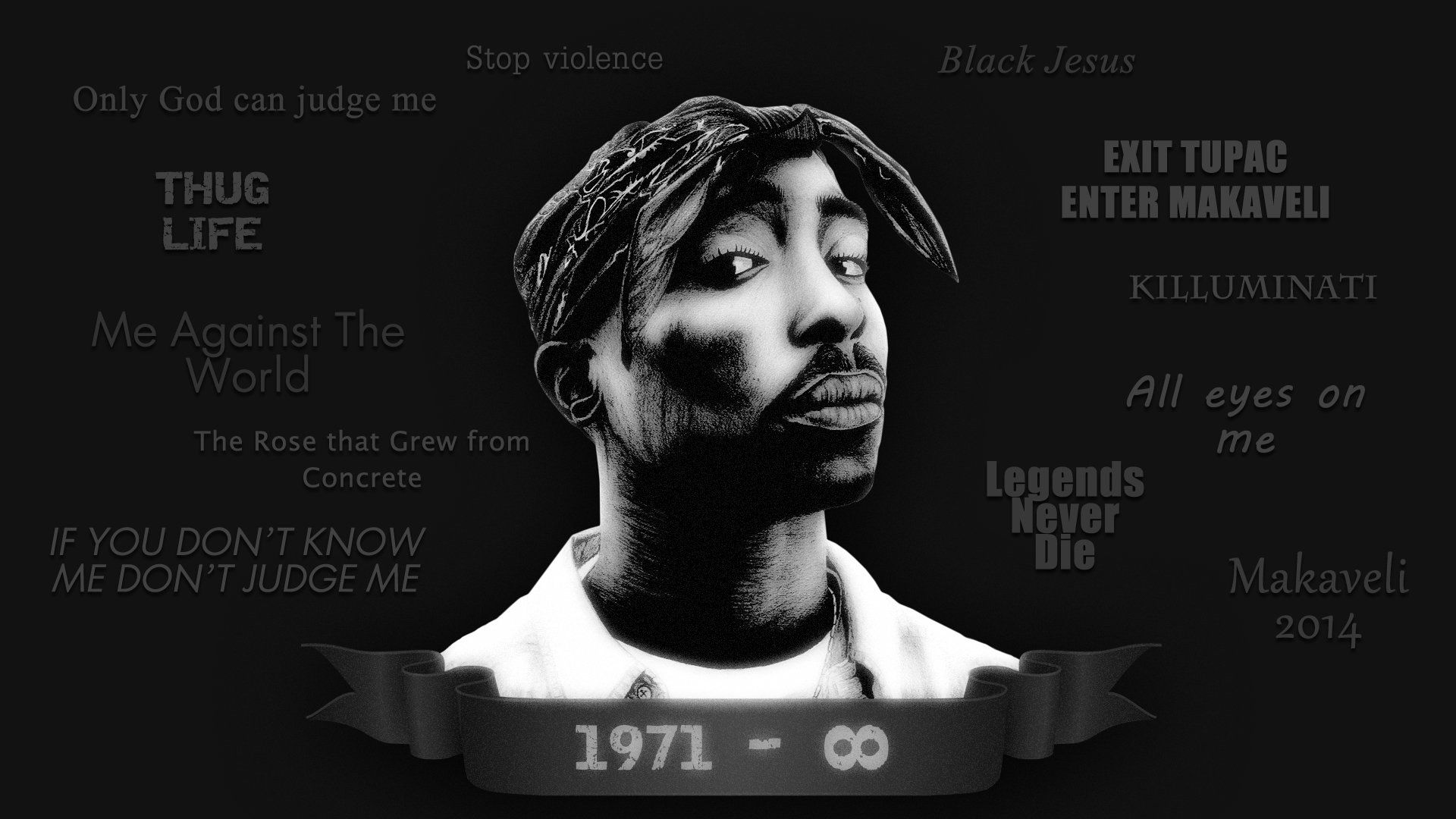 Tupac Shakur bianco e nero, 1920x1080 1080p, PC Desktop