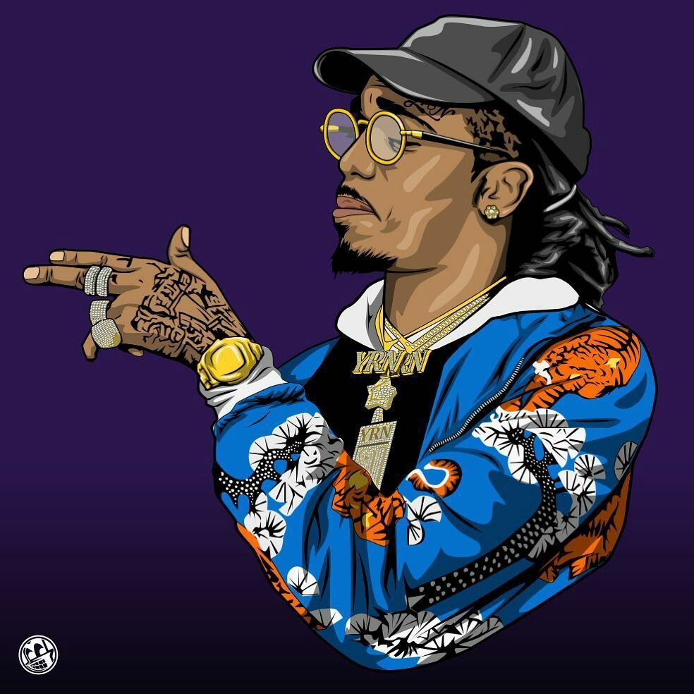 Rapper cartoon con cappellino e occhiali, 984x984 HD, Laptop