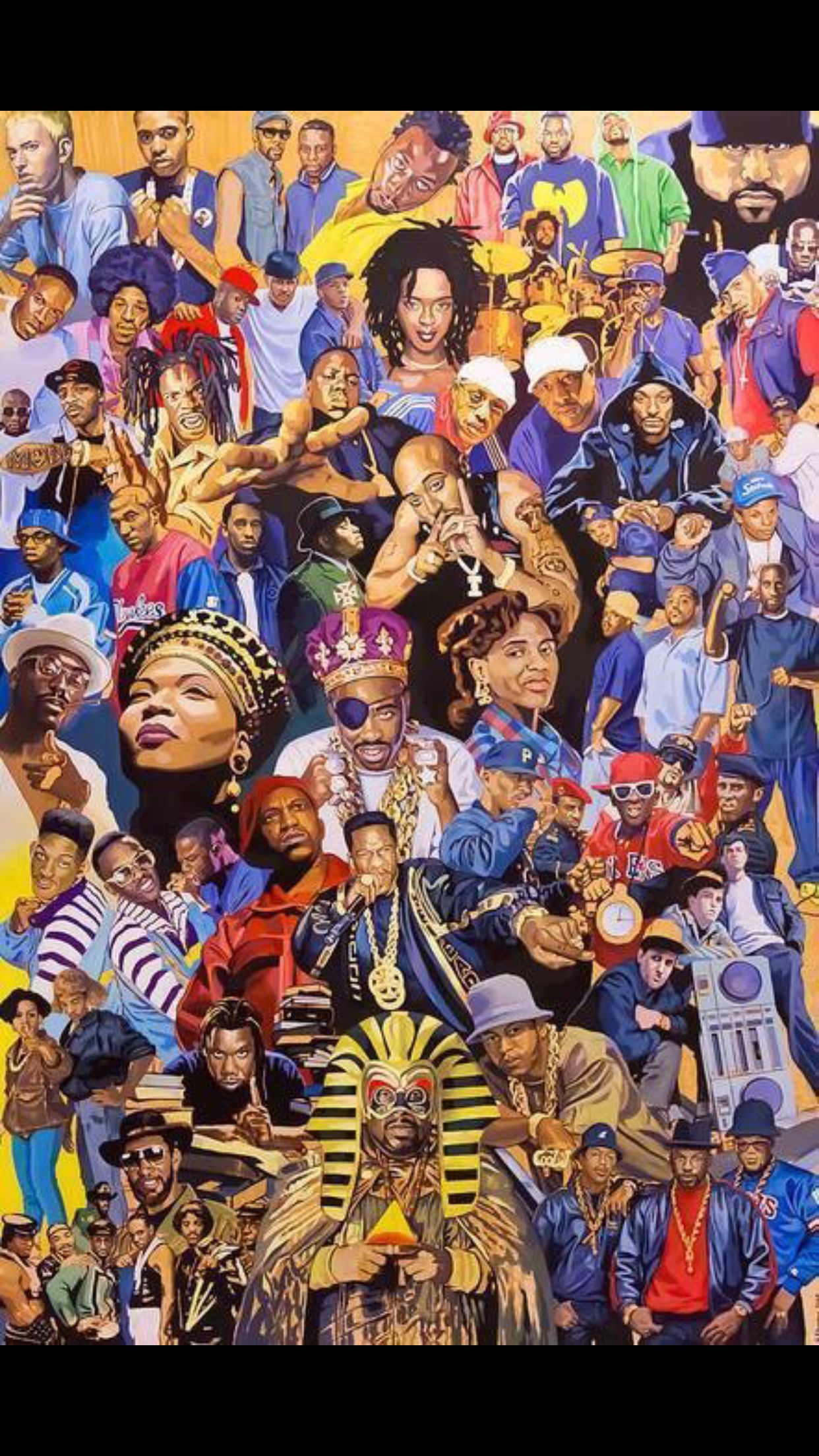 Collage rapper anni '90, 1242x2208 Full HD Verticale, Smartphone