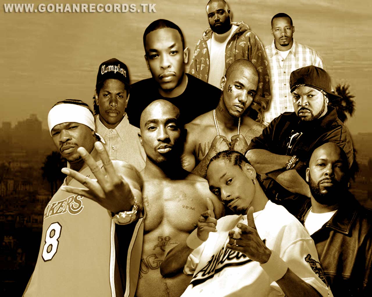 Collage copertine album rap anni 90, 1191x670 HD, PC