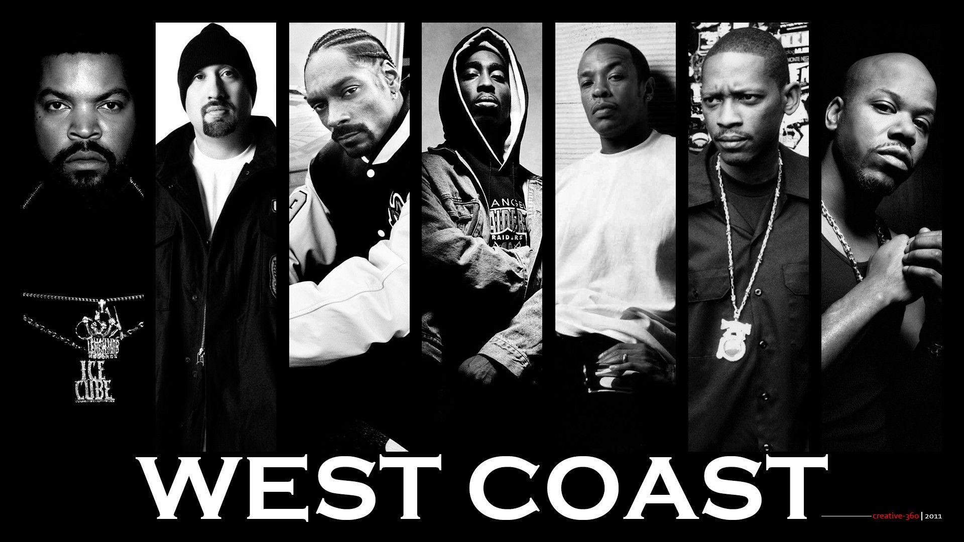 Rapper West Coast bianco nero, 1920x1080 1080p, Desktop
