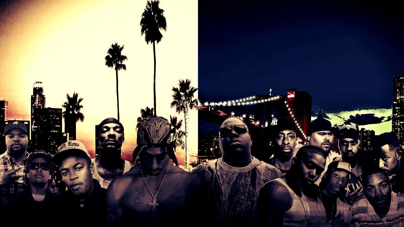 Rapper West Coast East Coast, 1366x768 720p, PC