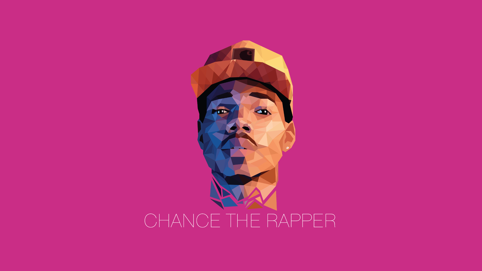 Chance the Rapper ritratto geometrico, 1920x1080 Full HD 1080p, Desktop