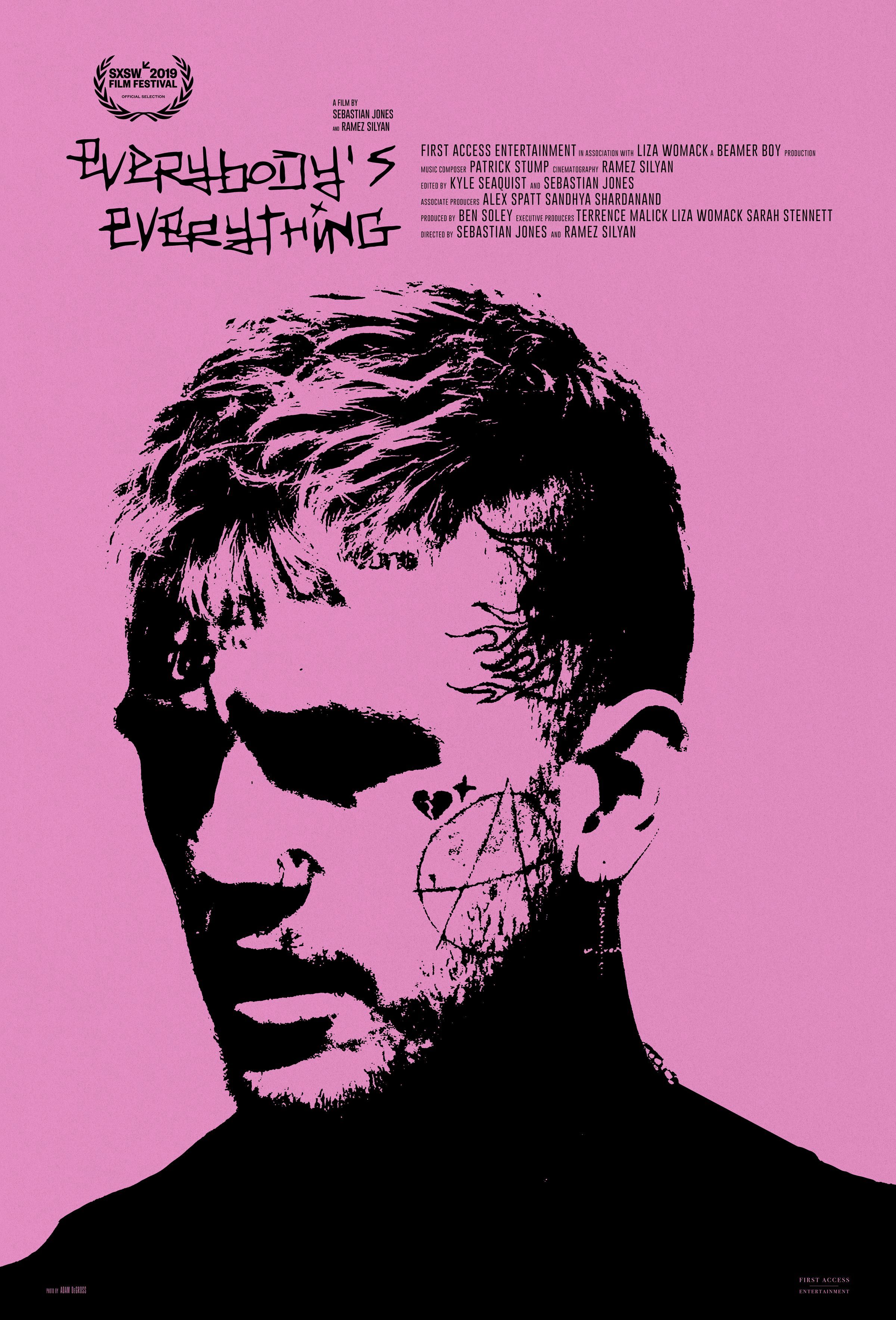Poster Lil Peep rosa, rapper, 2400x3535 Verticale, Telefono
