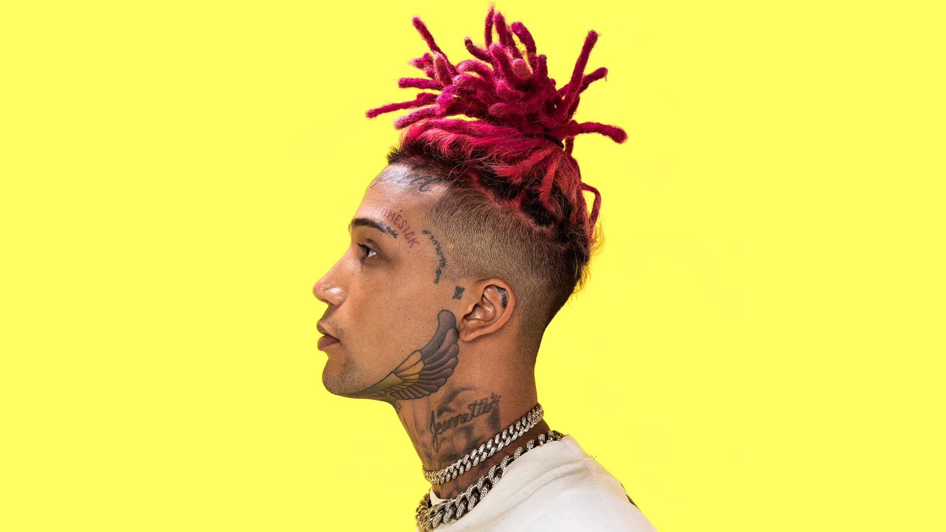 Rapper dreadlocks rossi sfondo giallo, 1920x1080 Full HD 1080p, Laptop