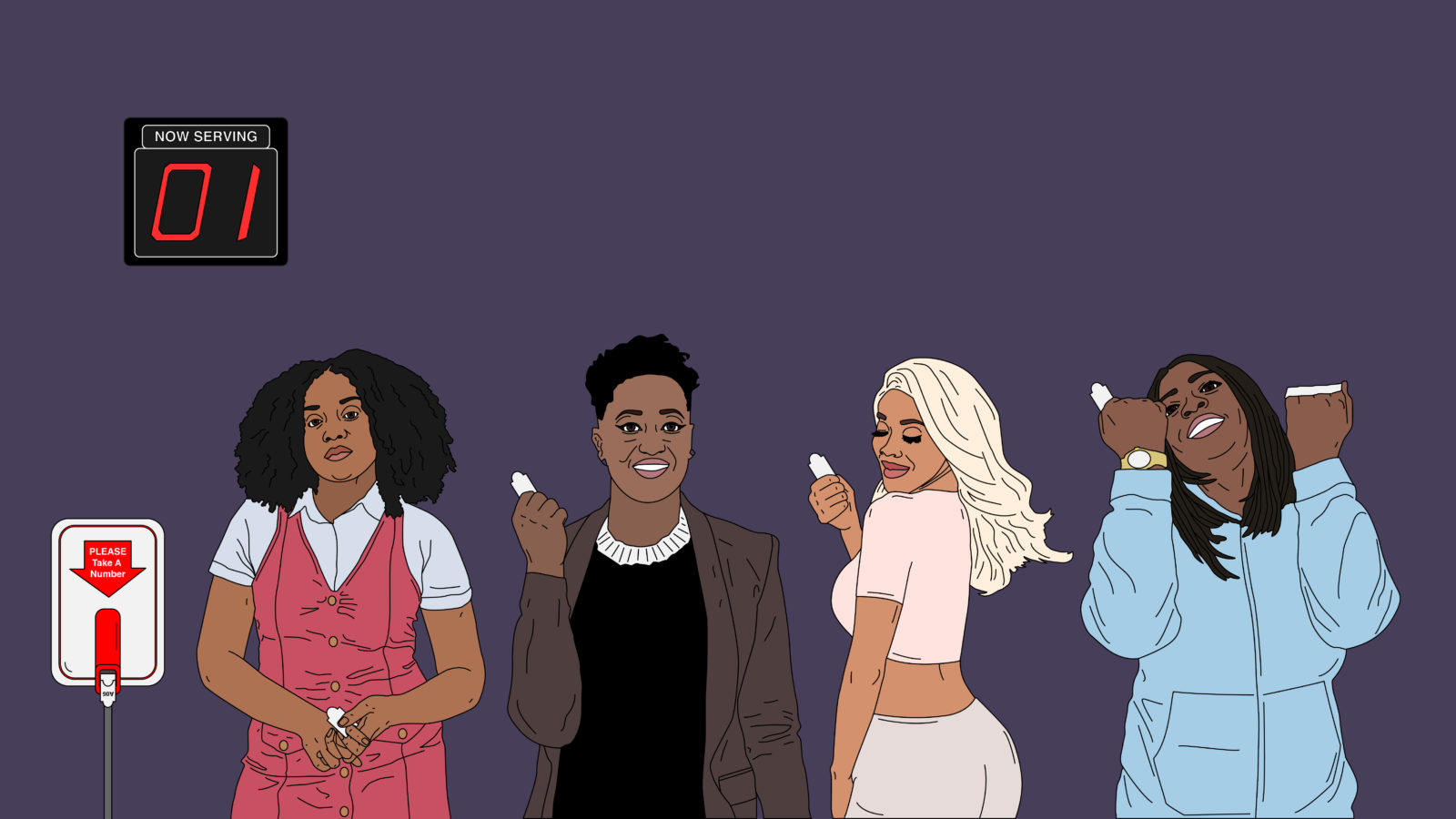 Illustrazione rapper donne gruppo, 1600x900 HD Ready, Laptop