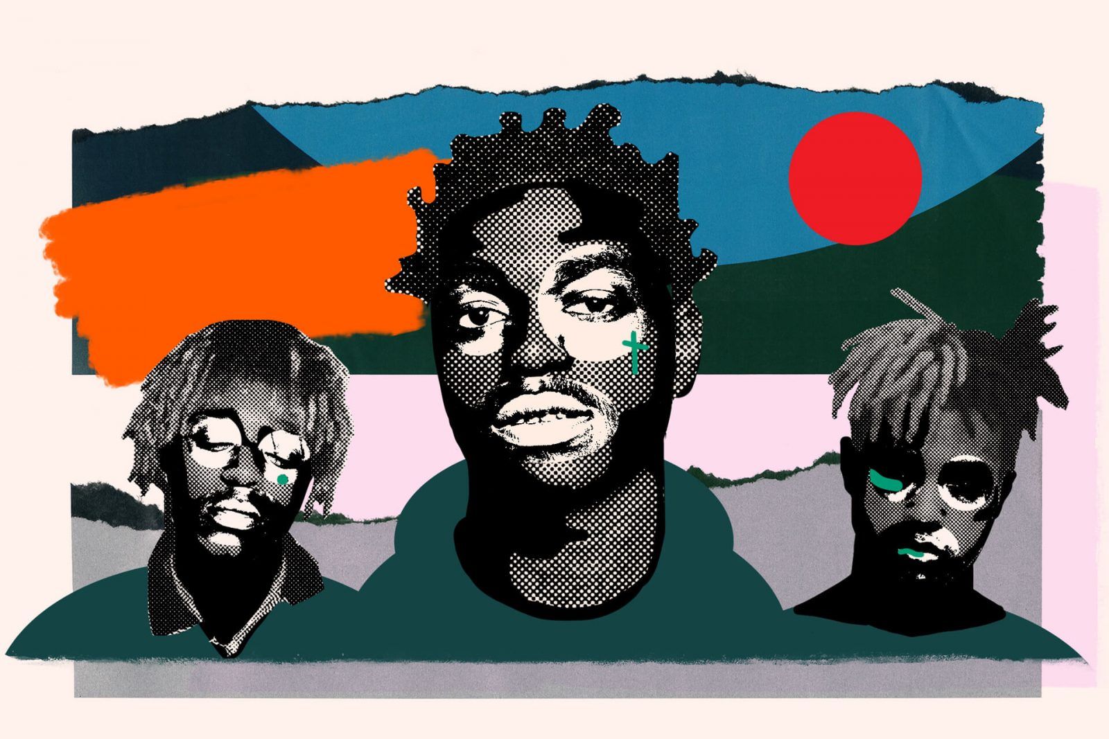 Illustrazione tre rapper stile pop art, 1600x1067 HD Ready, Desktop