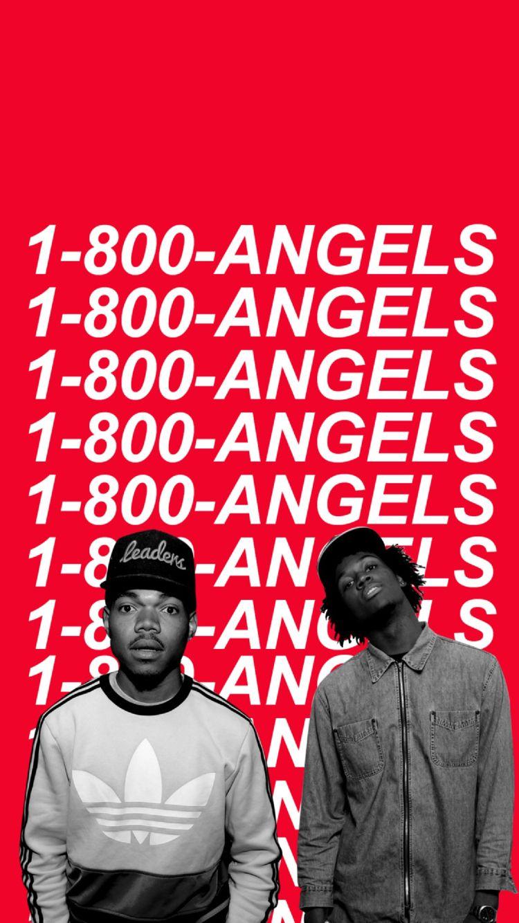 Chance The Rapper testo rosso, 750x1334 Verticale, iPhone Pro