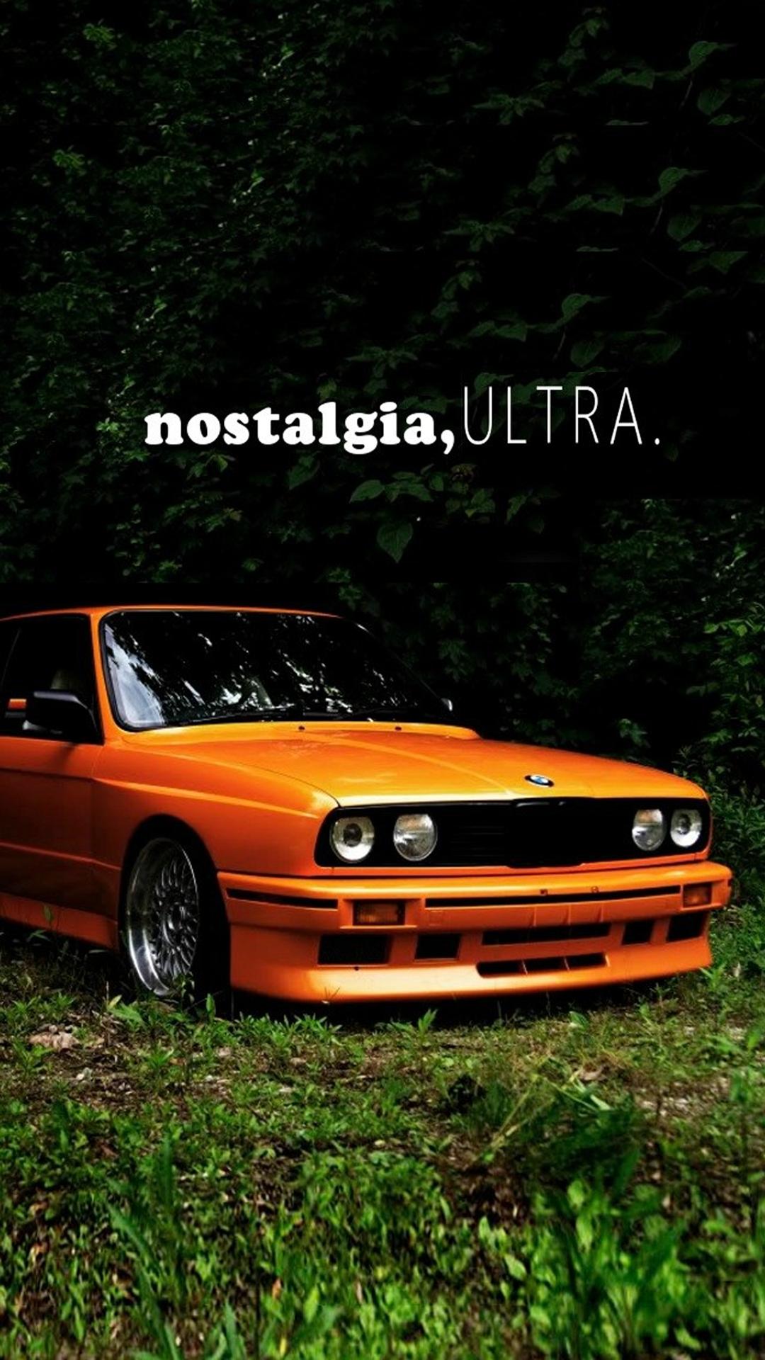 BMW E30 arancione bosco, 1080x1920 Full HD Verticale, iPhone Air
