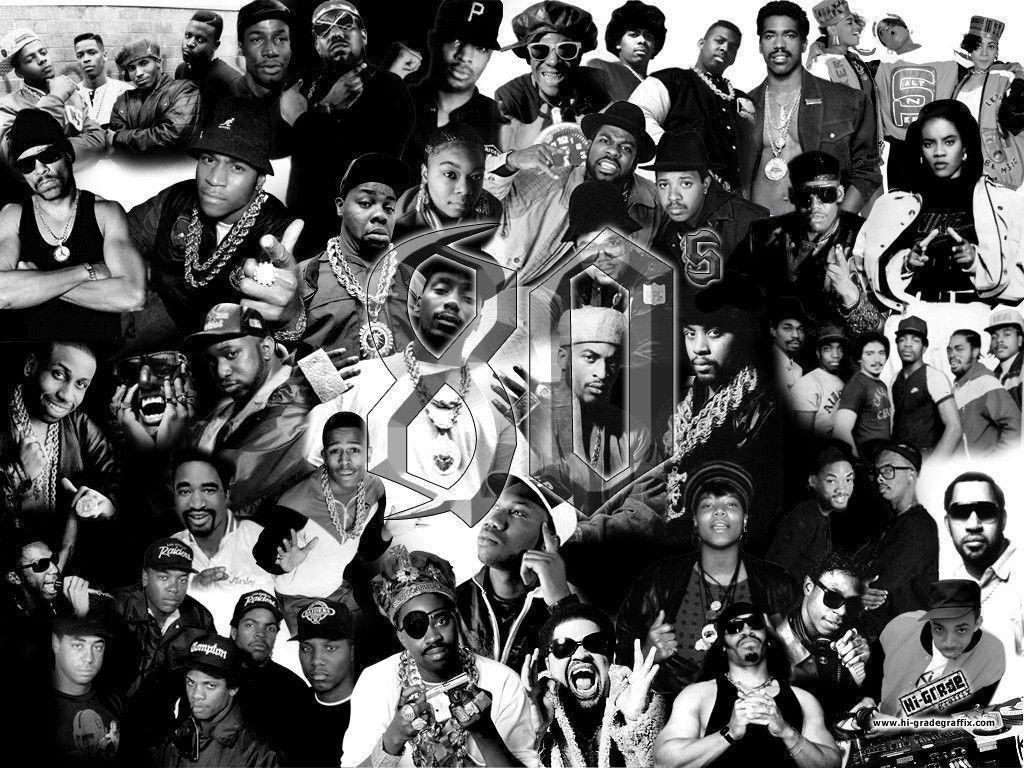 Collage rapper bianco e nero, 1024x768 HD, PC
