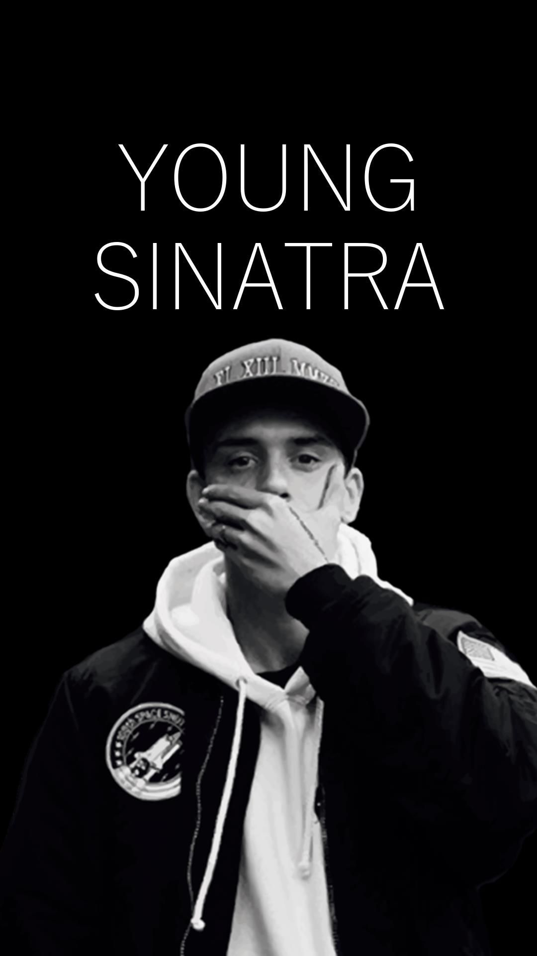 Rapper Young Sinatra bianco nero, 1080x1920 Verticale, iPhone
